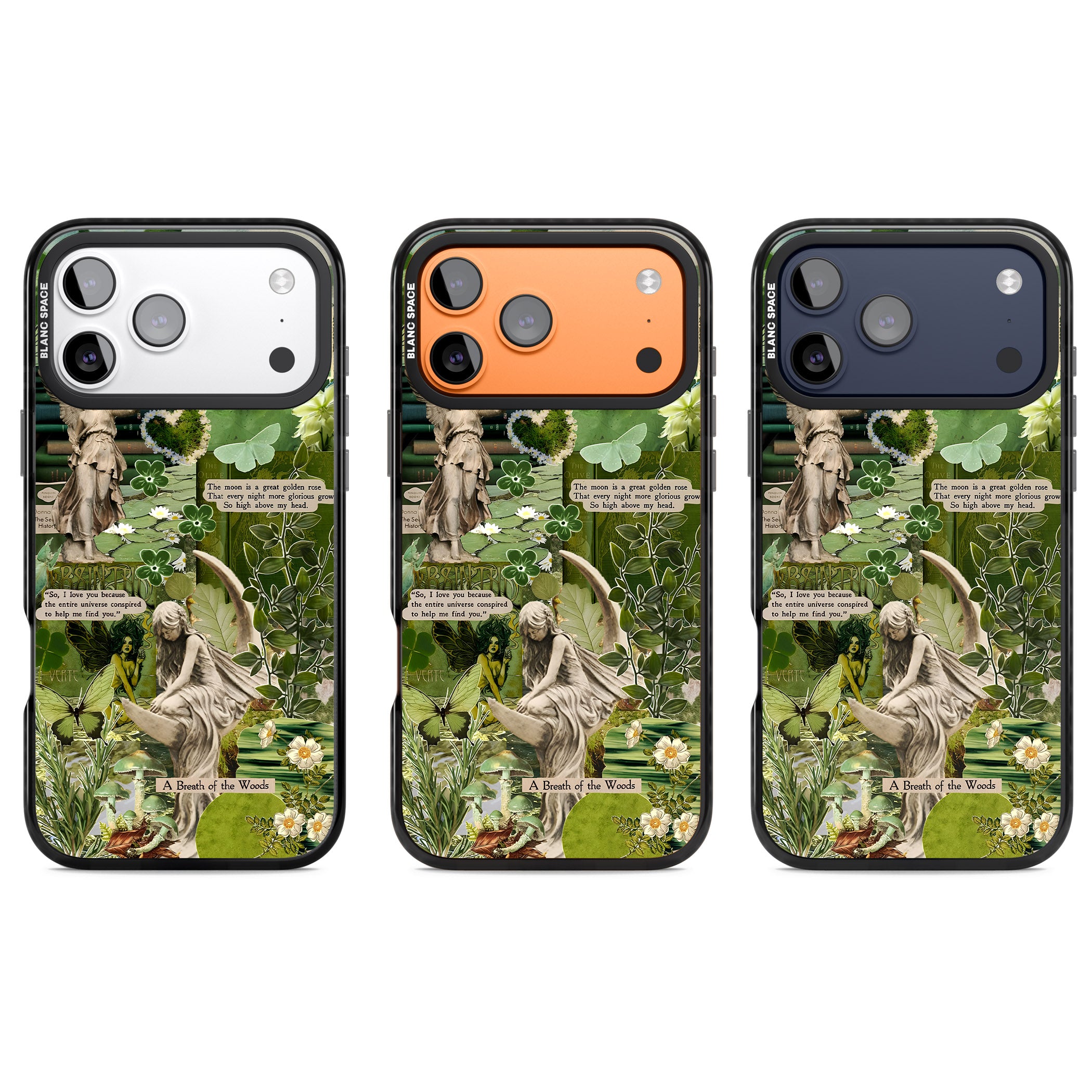 Enchanted Forest Green iPhone 17 Pro Impact Pro Black Phone Case APT Impact Protection
