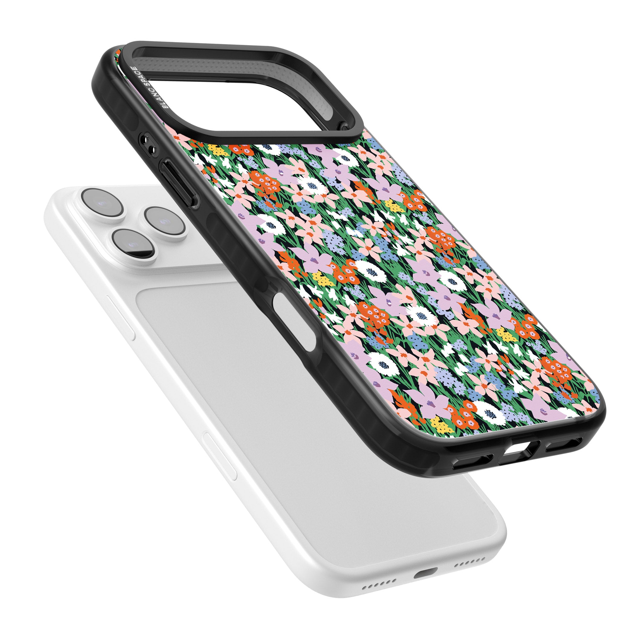 Jazzy Floral Mix iPhone 17 Pro Impact Pro Black Phone Case Colours