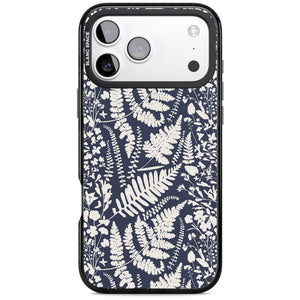 Wildflowers & Ferns On Navy