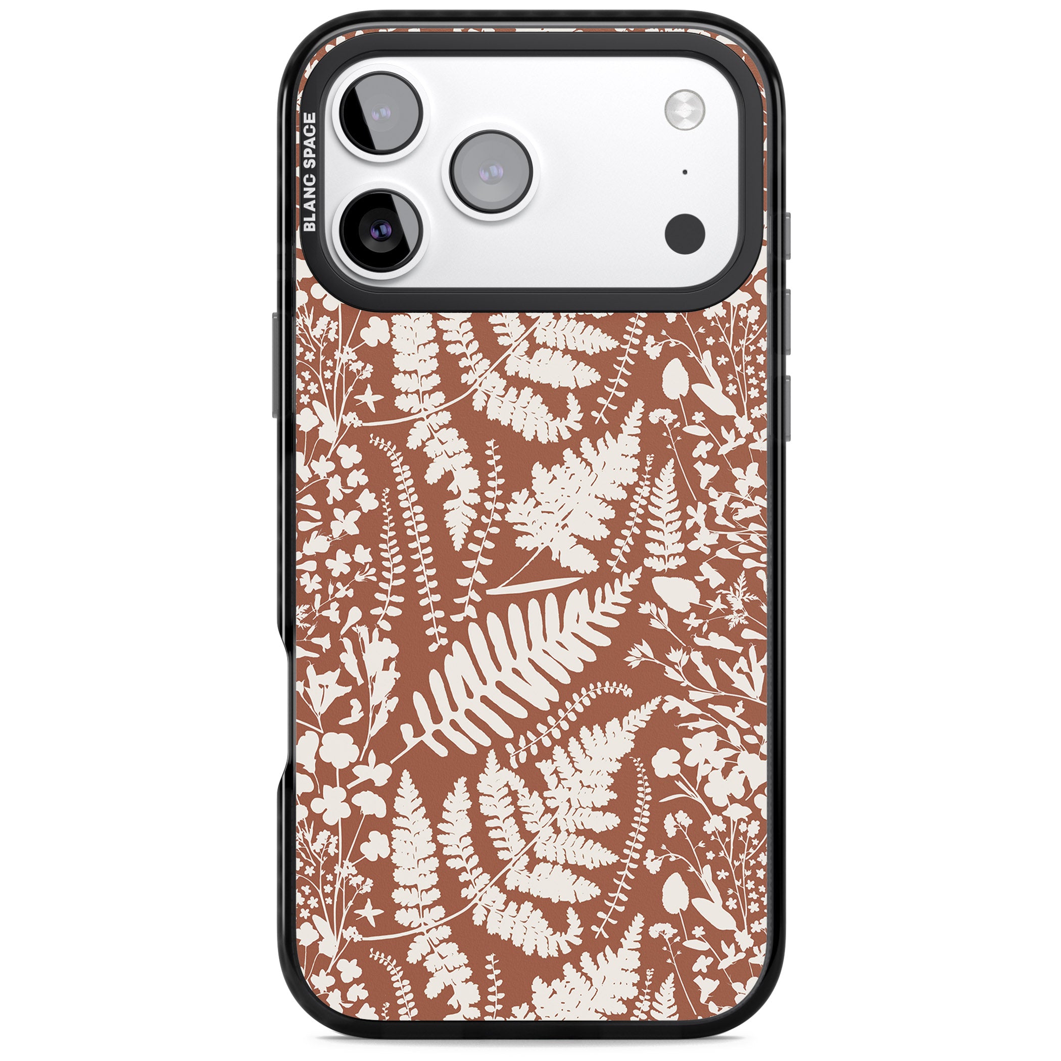 Wildflowers And Ferns On Terracotta iPhone 17 Pro Max Impact Pro Black Phone Case
