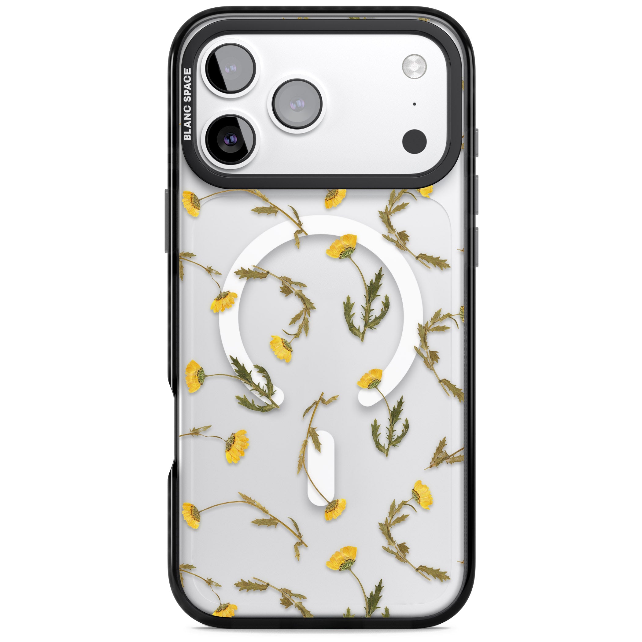 Wildflower Yellow iPhone 17 Pro Impact Pro Black Phone Case