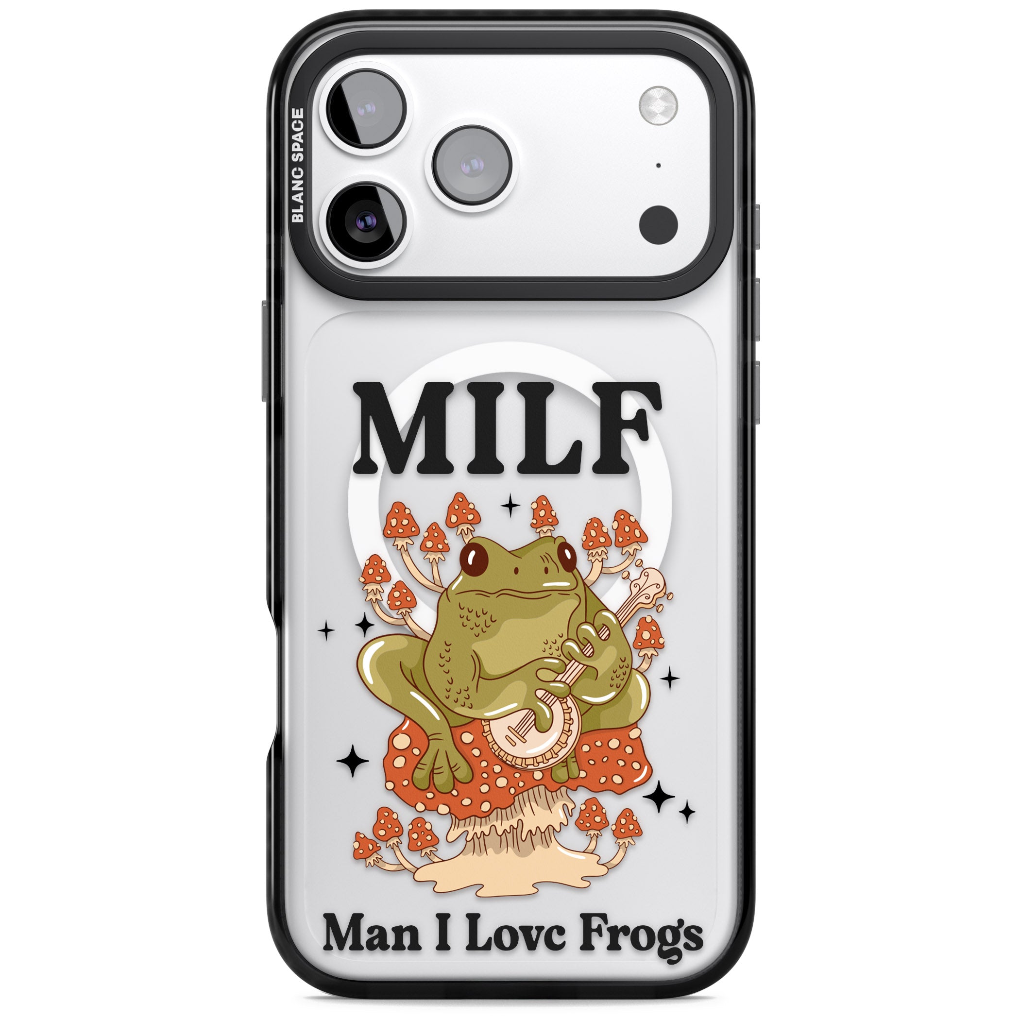 Man I Love Frogs iPhone 17 Pro Impact Pro Black Phone Case