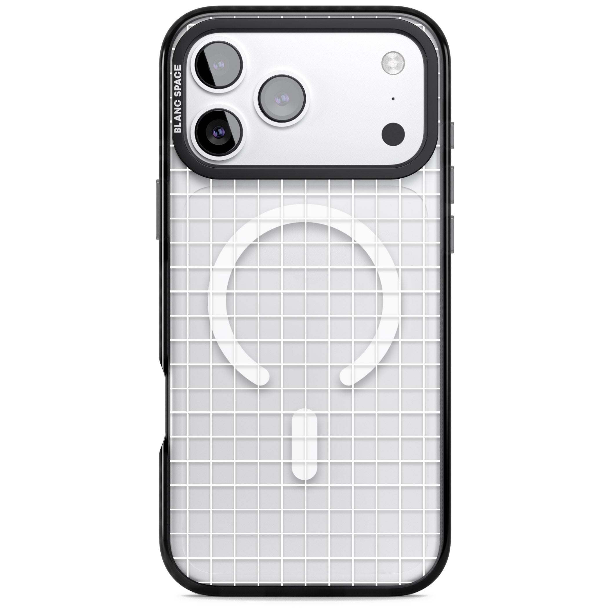 Modern Grid Pattern iPhone 17 Pro Impact Pro Black Phone Case