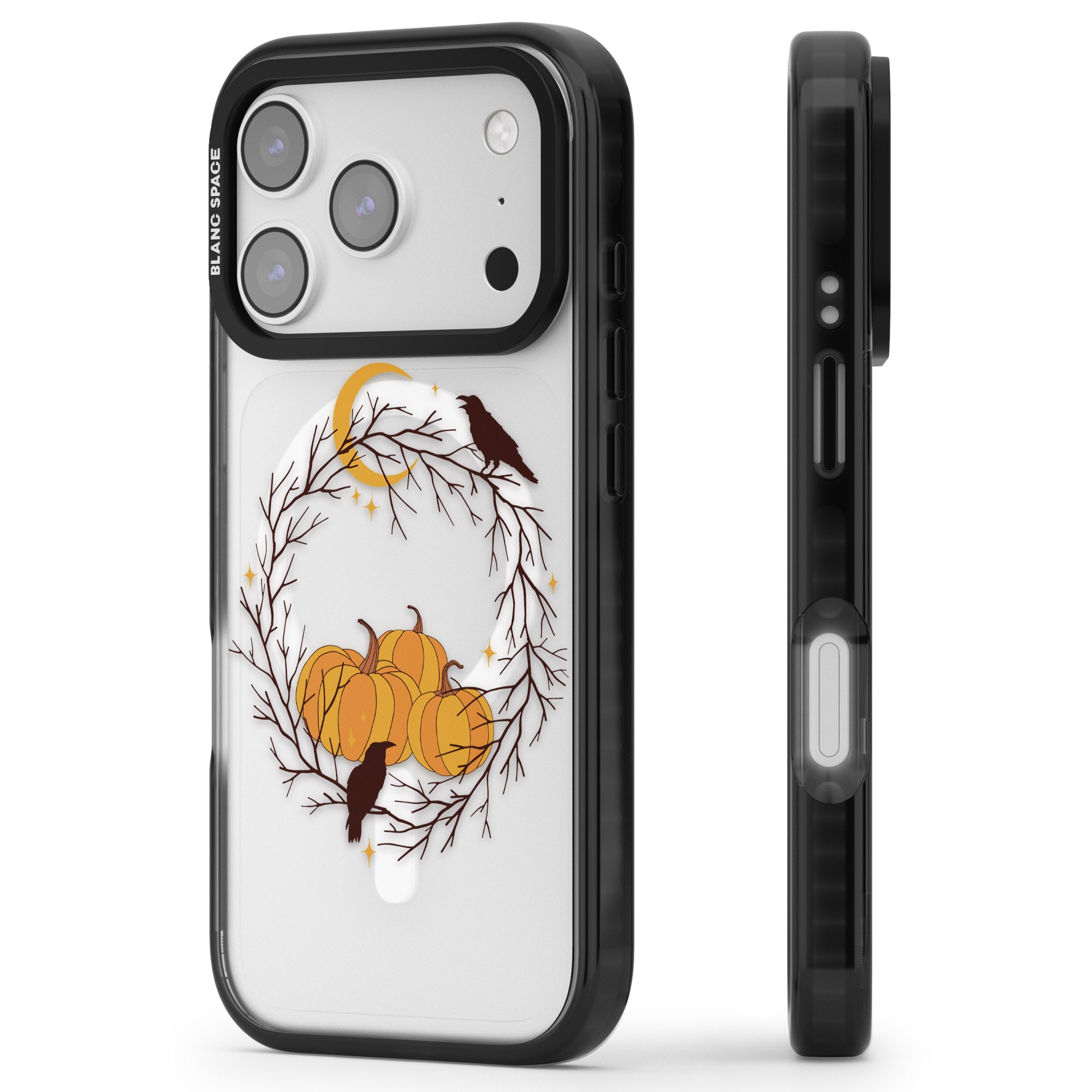 Pumpkin Patch iPhone 17 Pro Max Impact Pro Black Phone Case Side Profile