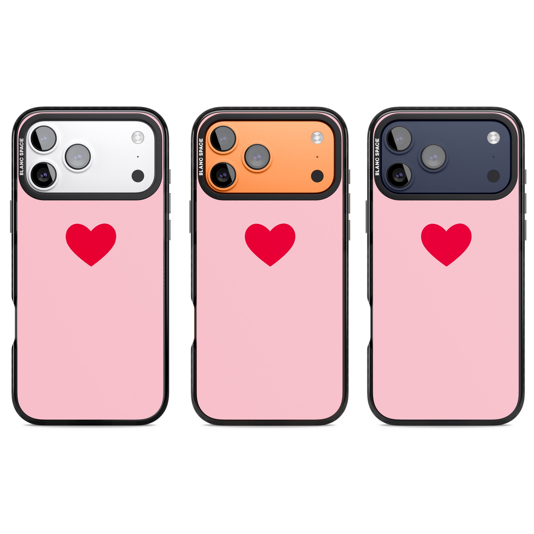 Red & Pink Heart iPhone 17 Pro Impact Pro Black Phone Case APT Impact Protection