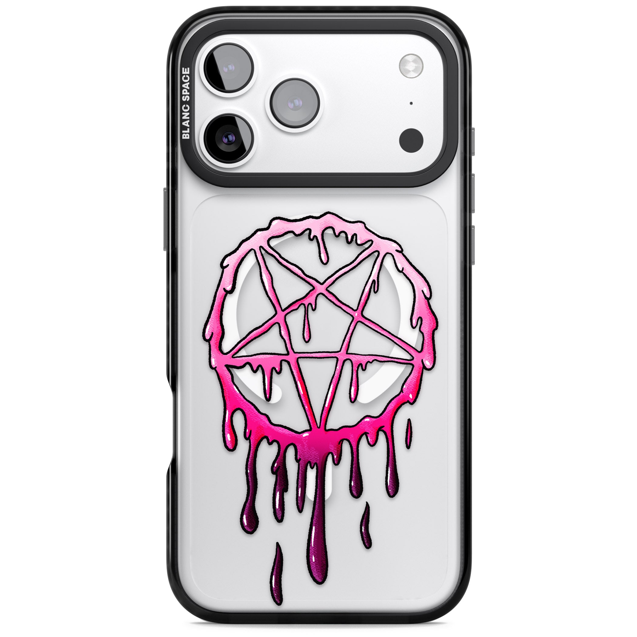 Pentagram Of Blood iPhone 17 Pro Impact Pro Black Phone Case