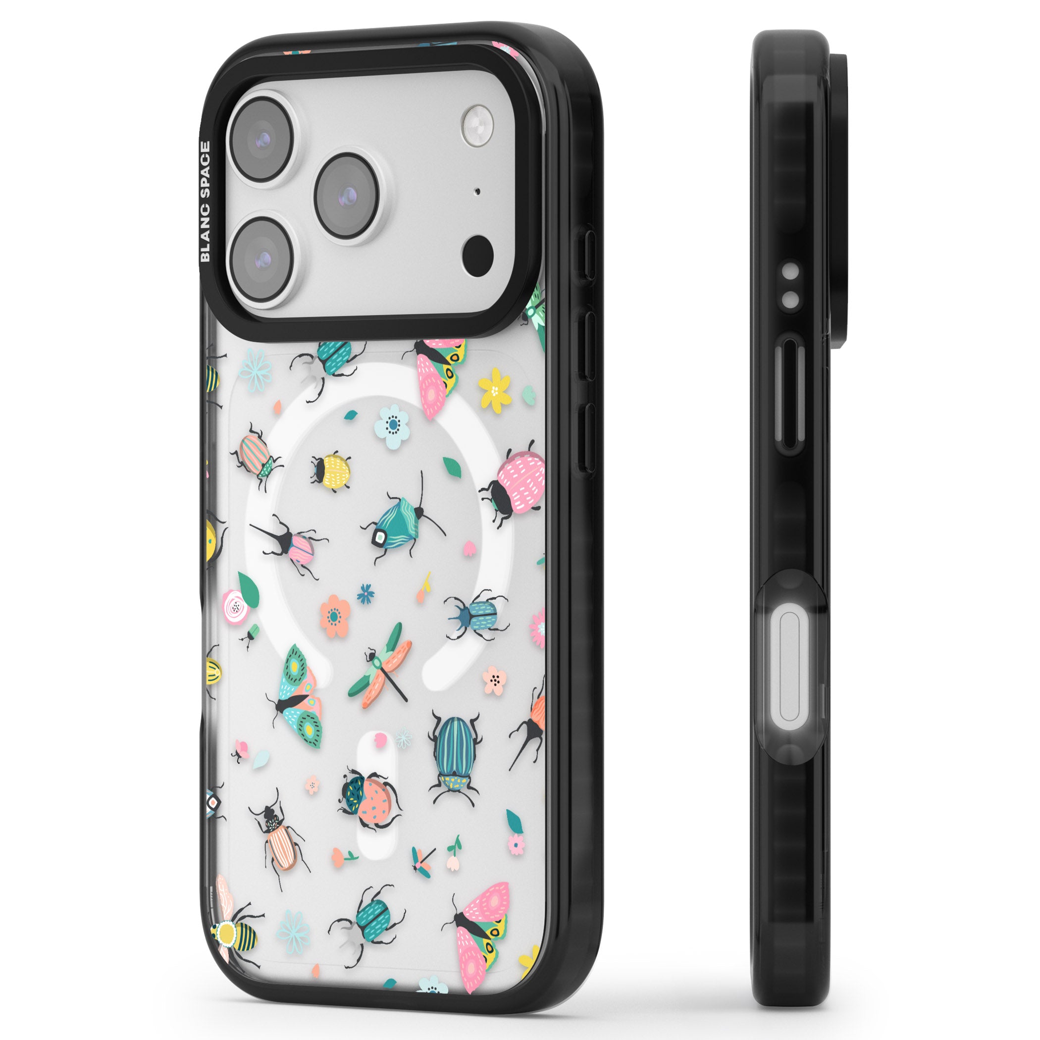 Playful Bug Life iPhone 17 Pro Impact Pro Black Phone Case Side Profile