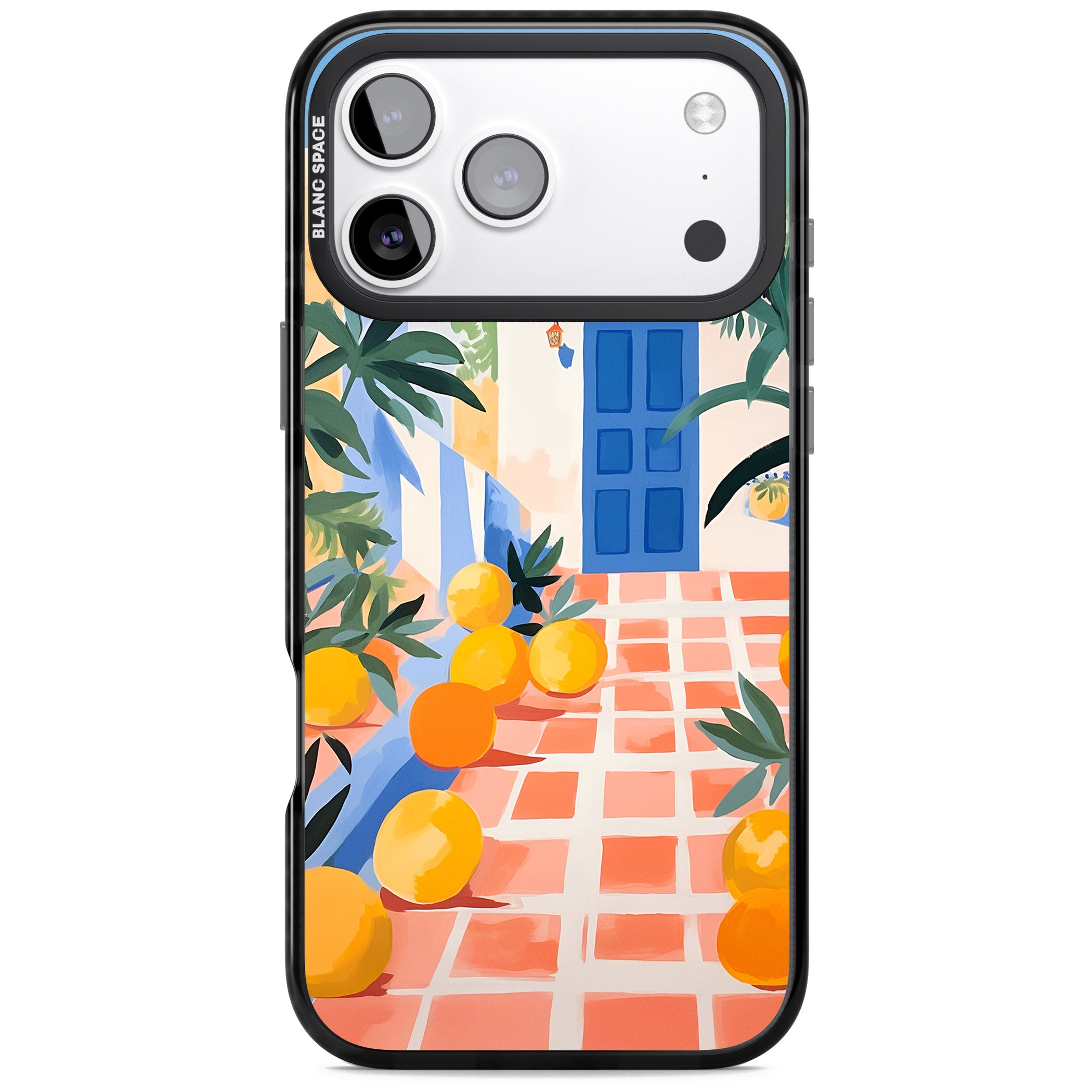 Greek Courtyard iPhone 17 Pro Impact Pro Black Phone Case