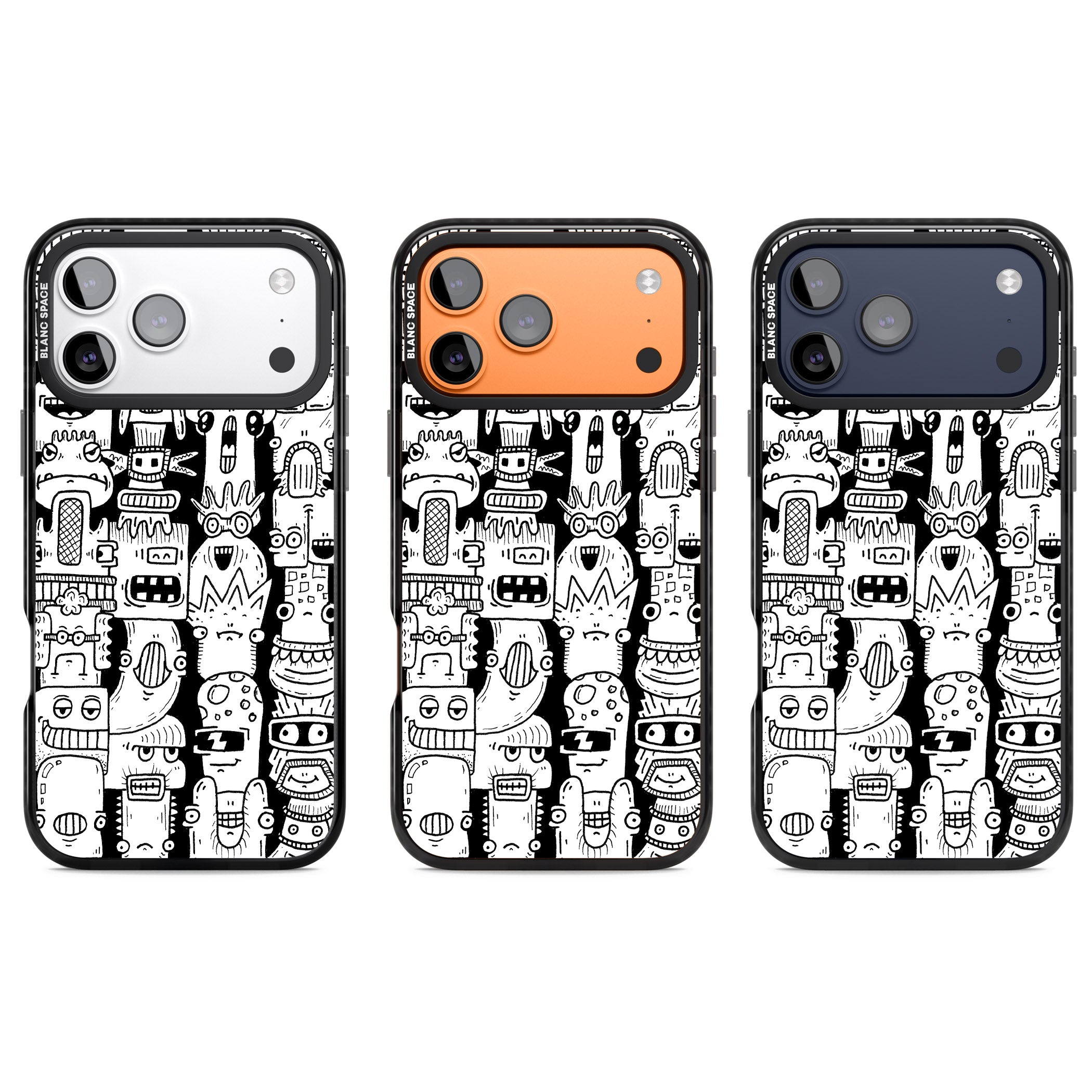 Monochrome Heads iPhone 17 Pro Impact Pro Black Phone Case APT Impact Protection