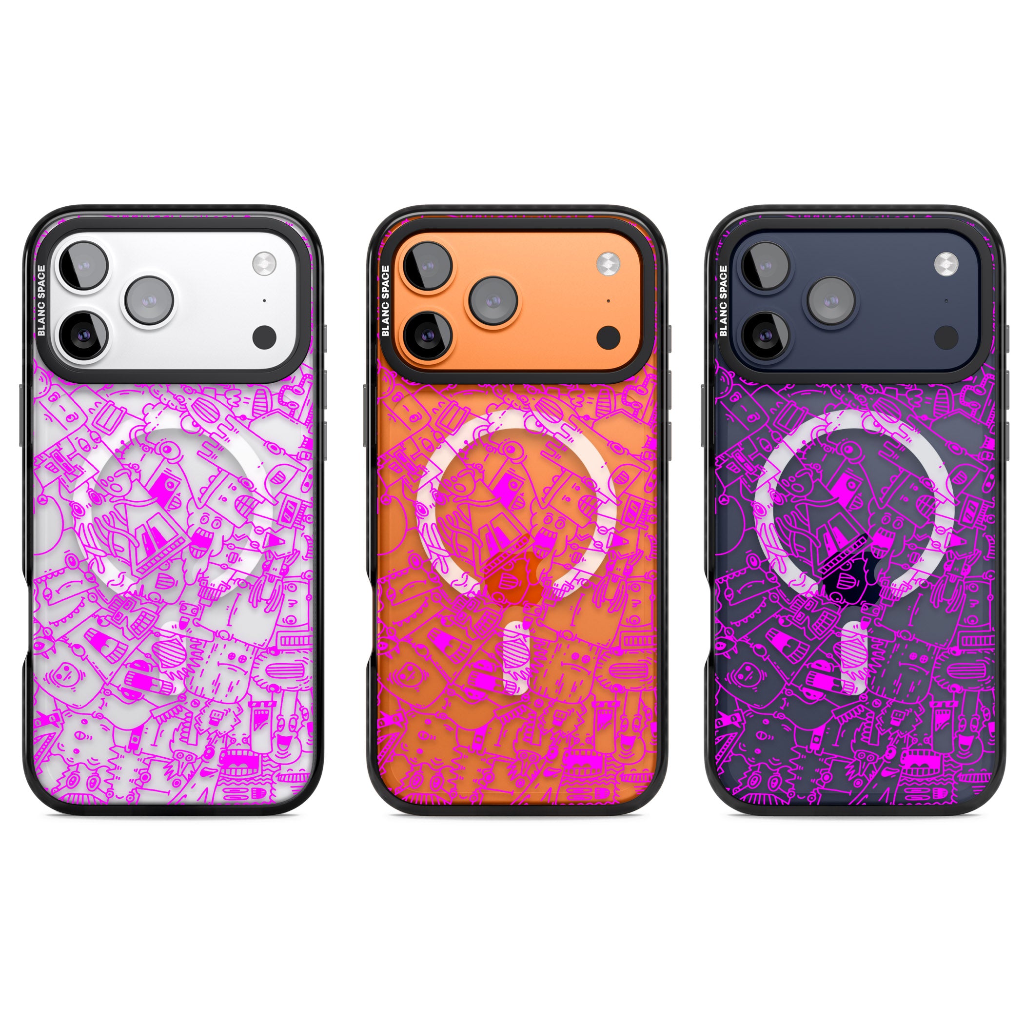Pink Pals iPhone 17 Pro Impact Pro Black Phone Case APT Impact Protection