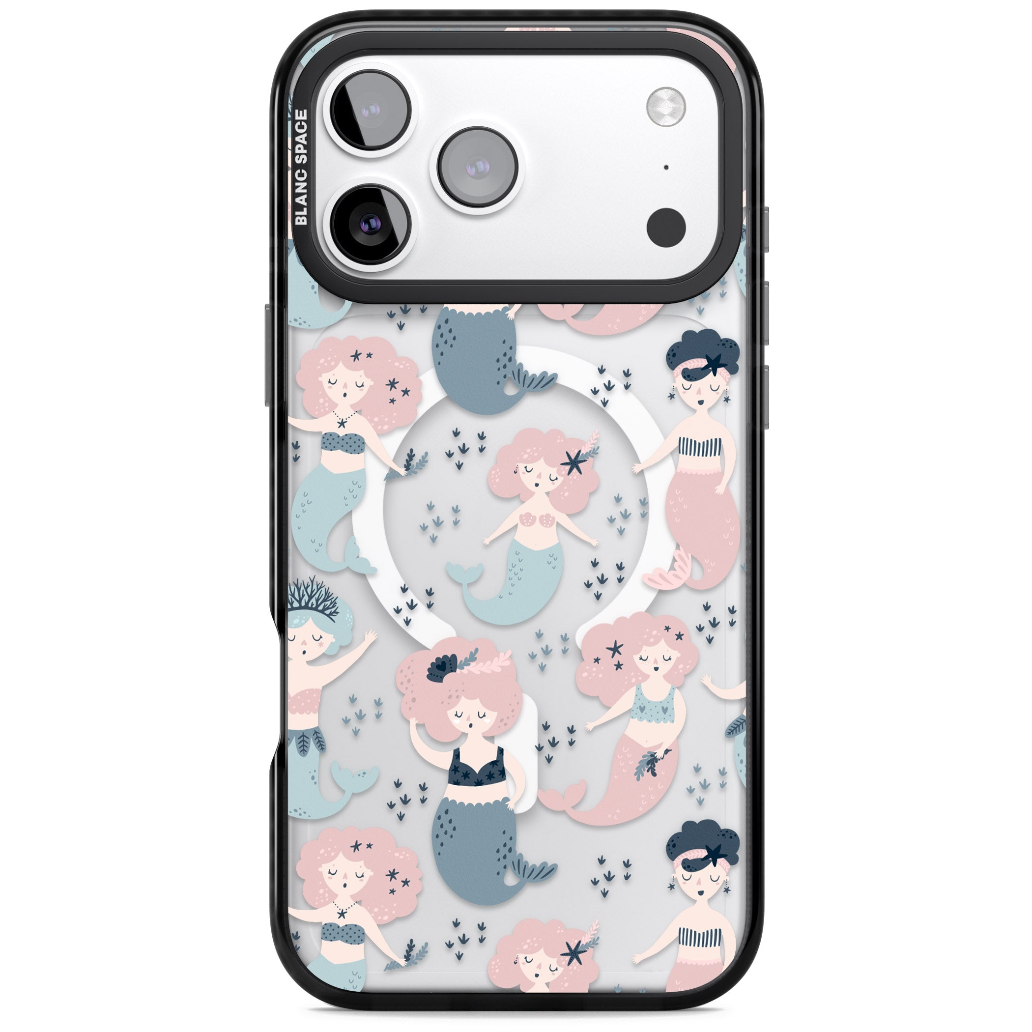 Under The Sea Mermaids (Clear) iPhone 17 Pro Max Impact Pro Black Phone Case