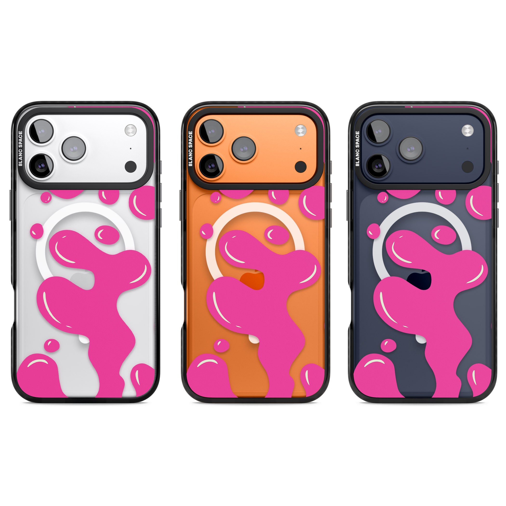 Pink Lava Lamp iPhone 17 Pro Impact Pro Black Phone Case APT Impact Protection