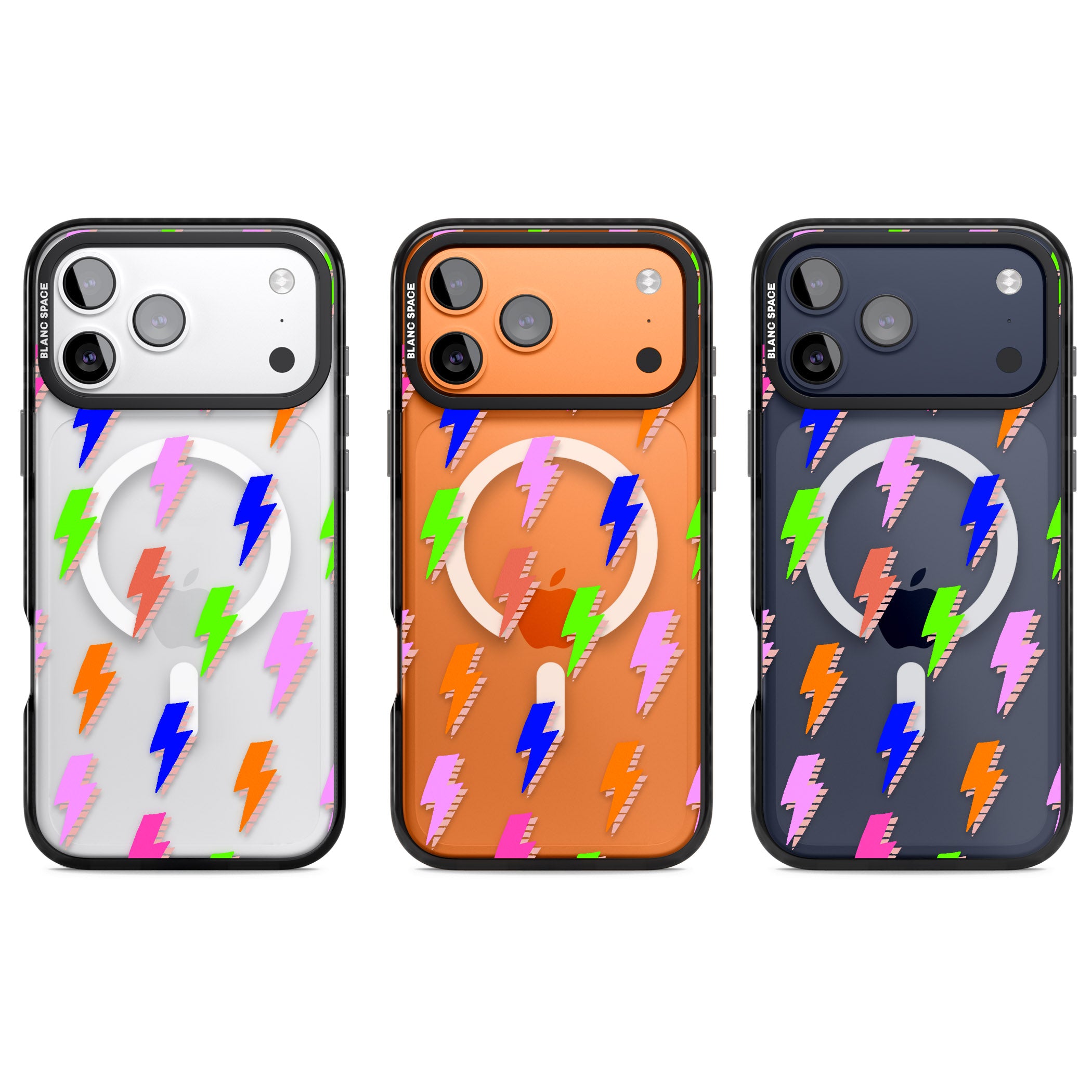 Rainbow Pop Lightning iPhone 17 Pro Impact Pro Black Phone Case APT Impact Protection