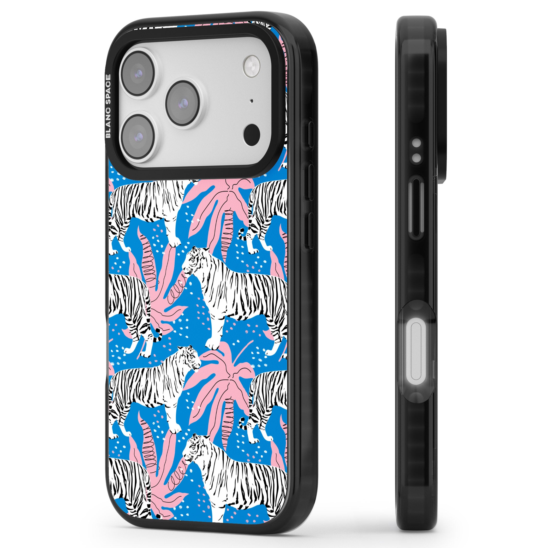 Bengal Blues iPhone 17 Pro Impact Pro Black Phone Case Side Profile