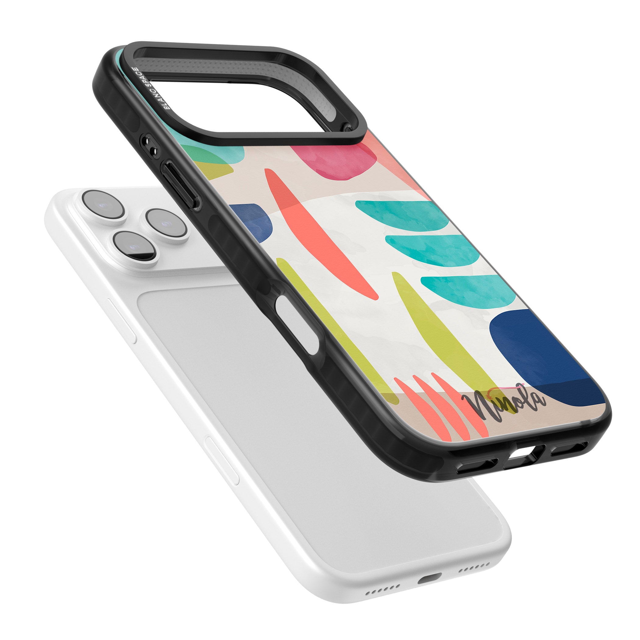 Bold Colorful Shapes iPhone 17 Pro Max Impact Pro Black Phone Case Colours