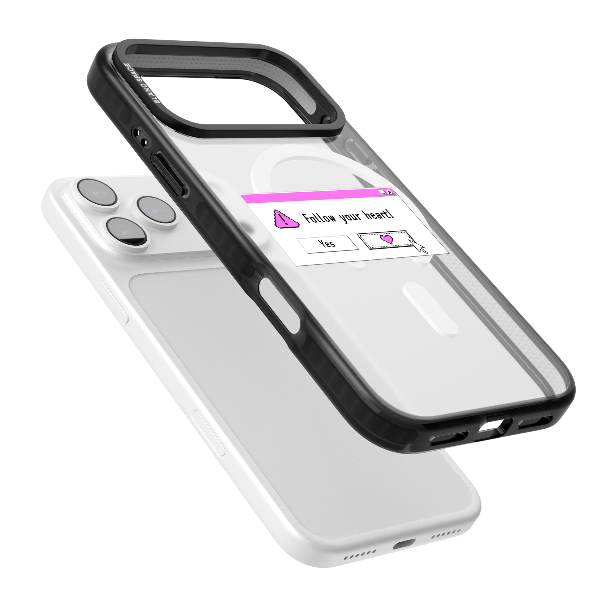 Follow Your Heart.Exe iPhone 17 Pro Impact Pro Black Phone Case Colours