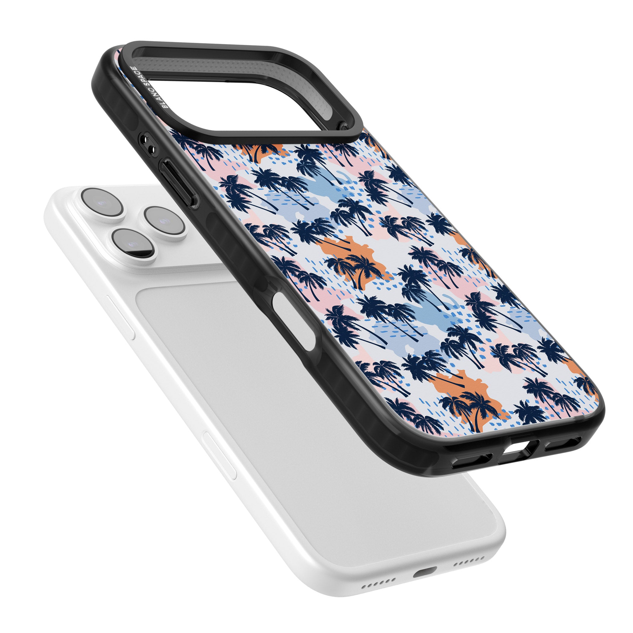 Tropical Vibes Palm iPhone 17 Pro Max Impact Pro Black Phone Case Colours