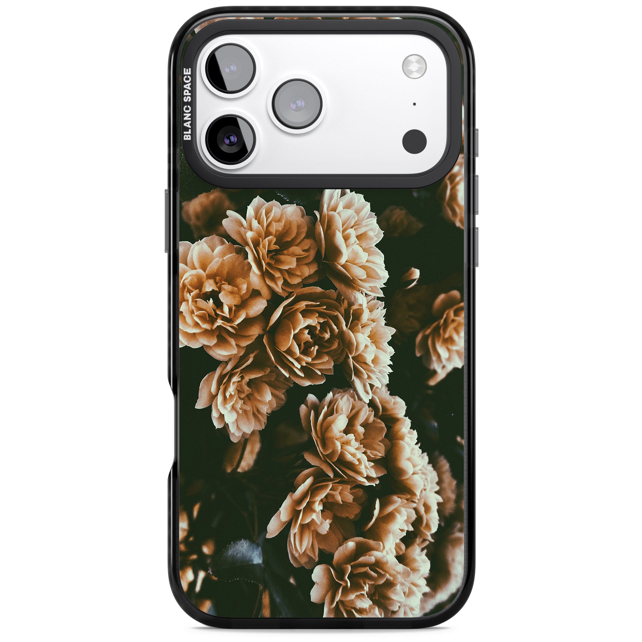 Moody Peony iPhone 17 Pro Impact Pro Black Phone Case
