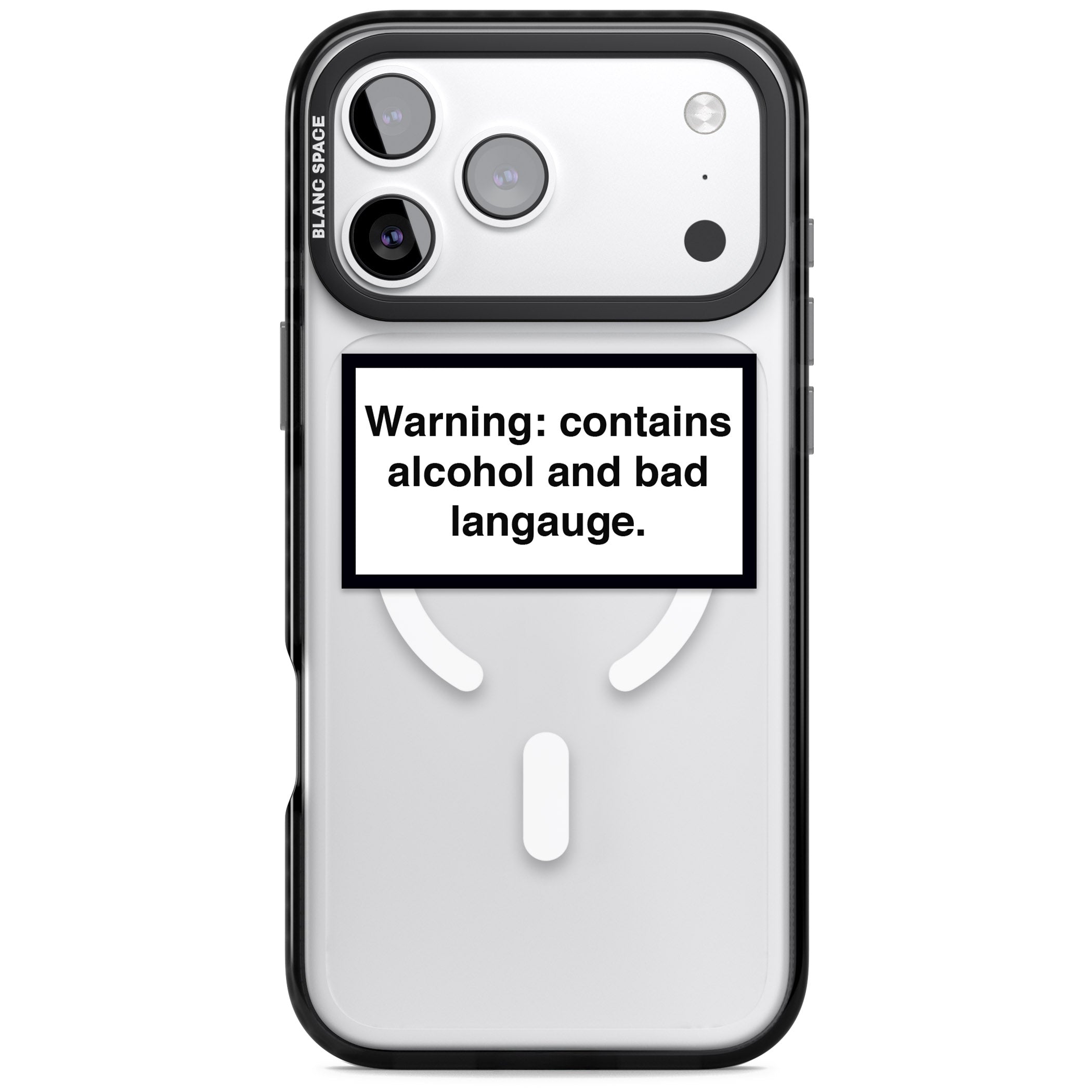 Warning: Contains Alcohol & Bad Language iPhone 17 Pro Impact Pro Black Phone Case