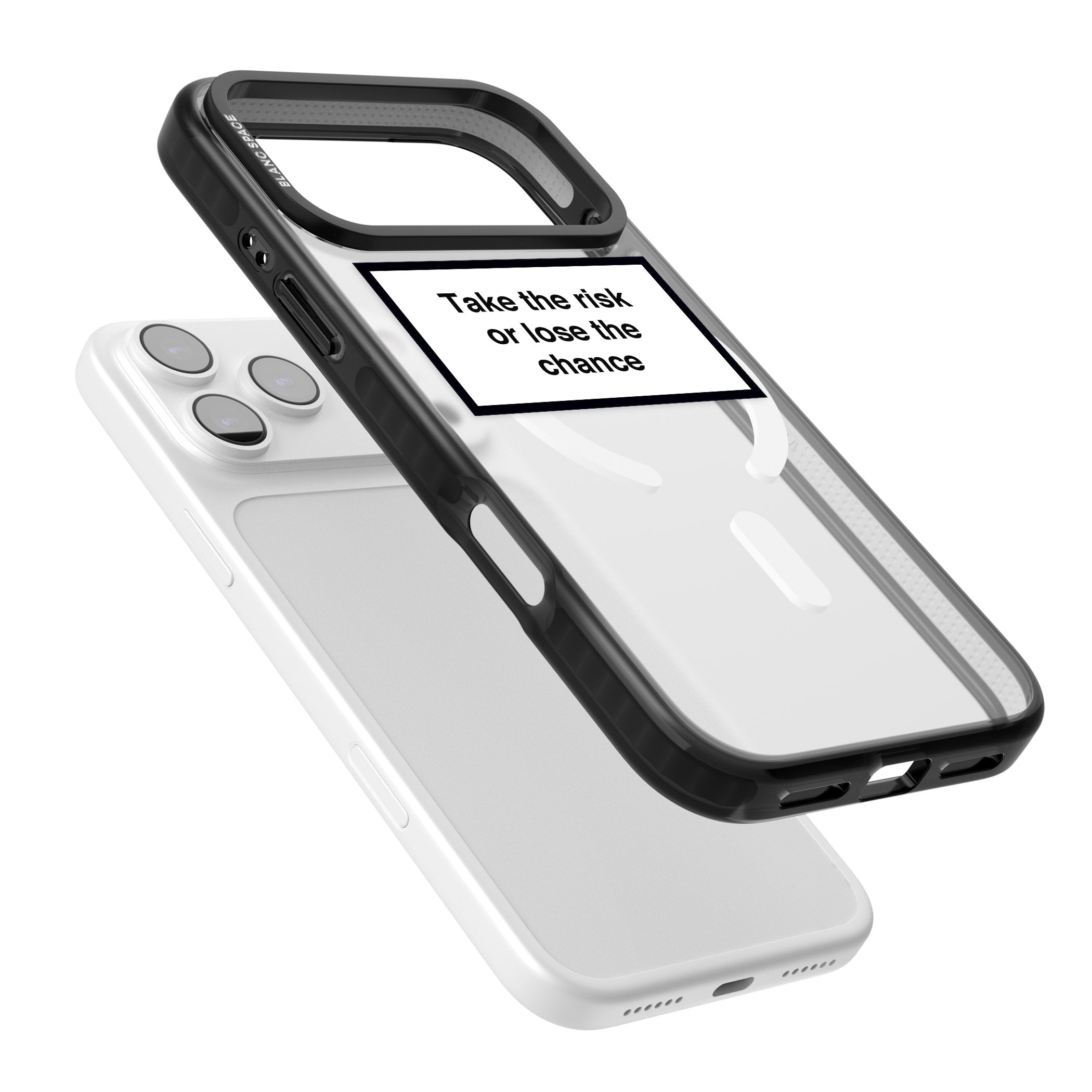 Take The Risk Or Lose The Chance iPhone 17 Pro Impact Pro Black Phone Case Colours