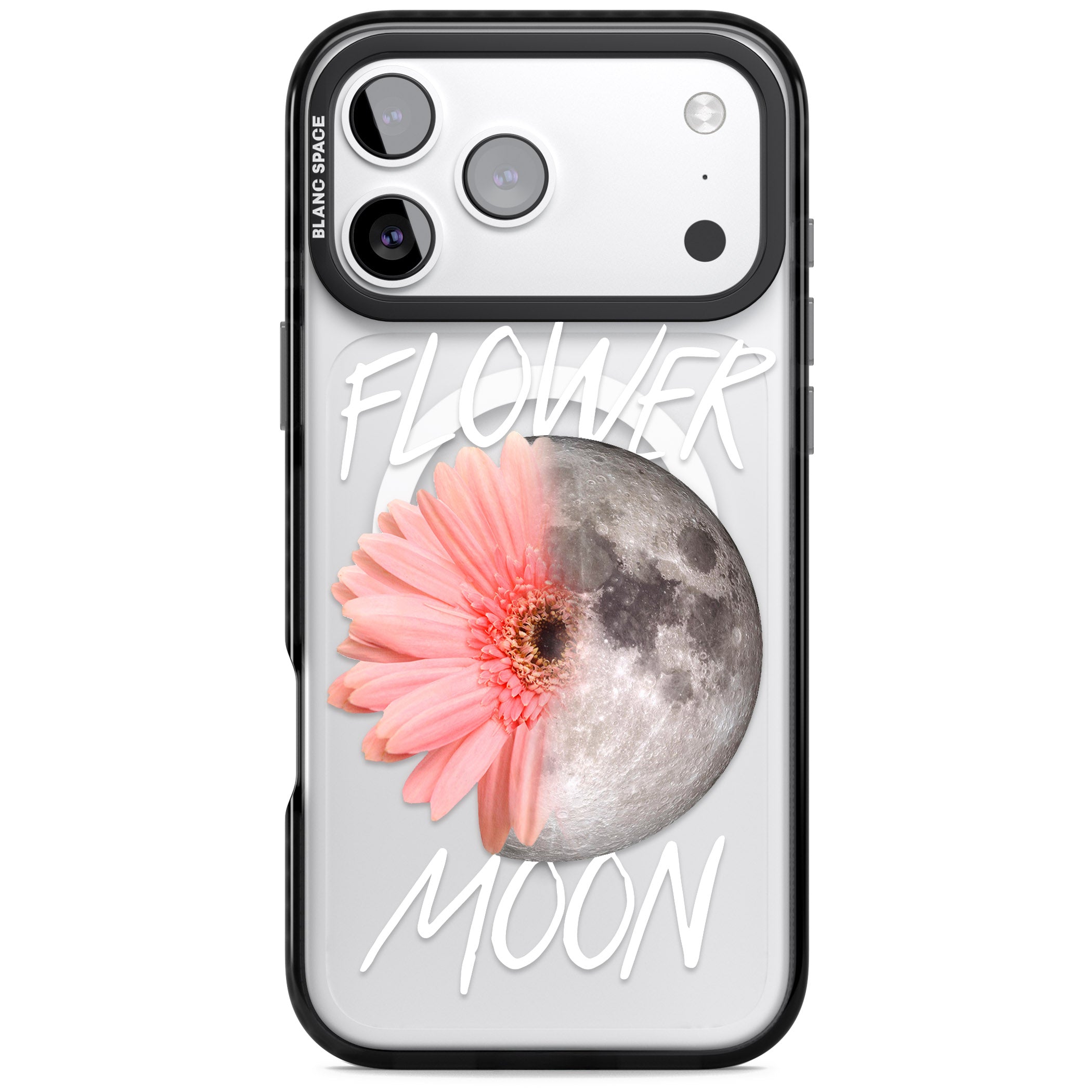 Flower Moon iPhone 17 Pro Impact Pro Black Phone Case
