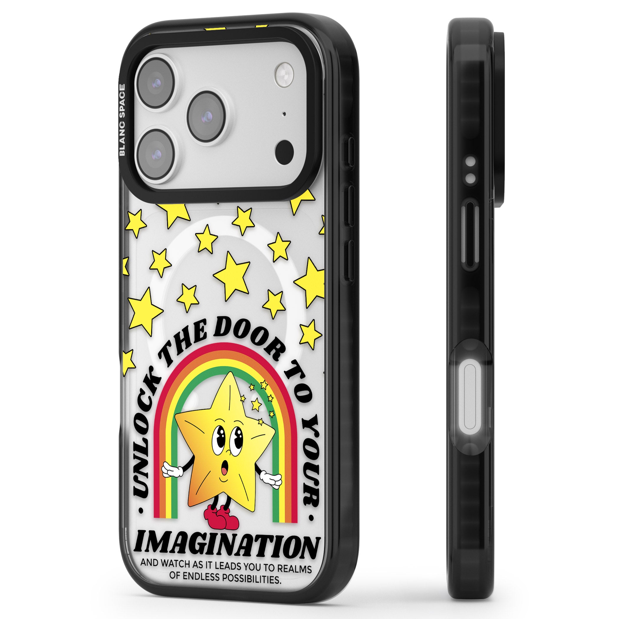 Imagination iPhone 17 Pro Max Impact Pro Black Phone Case Side Profile