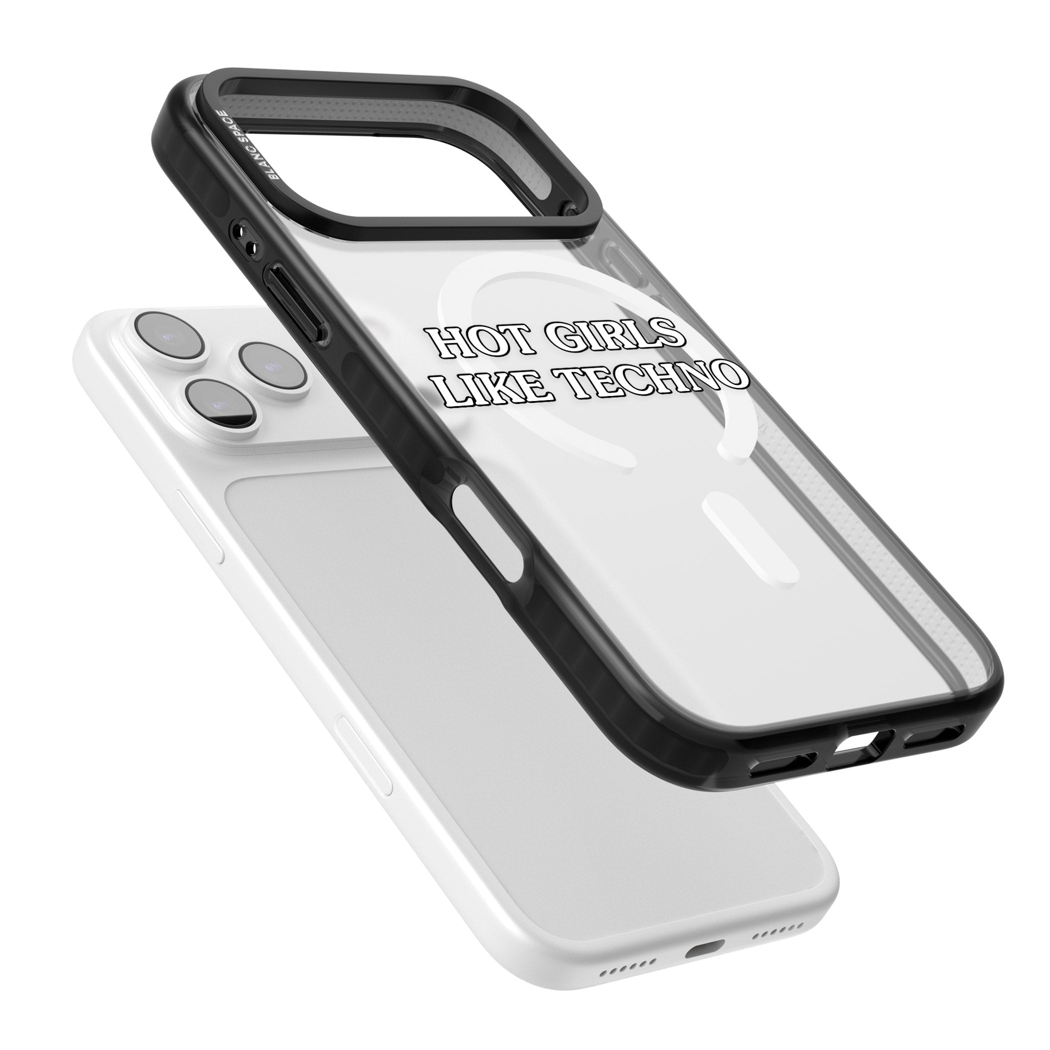 Hot Girls Like Techno iPhone 17 Pro Max Impact Pro Black Phone Case Colours