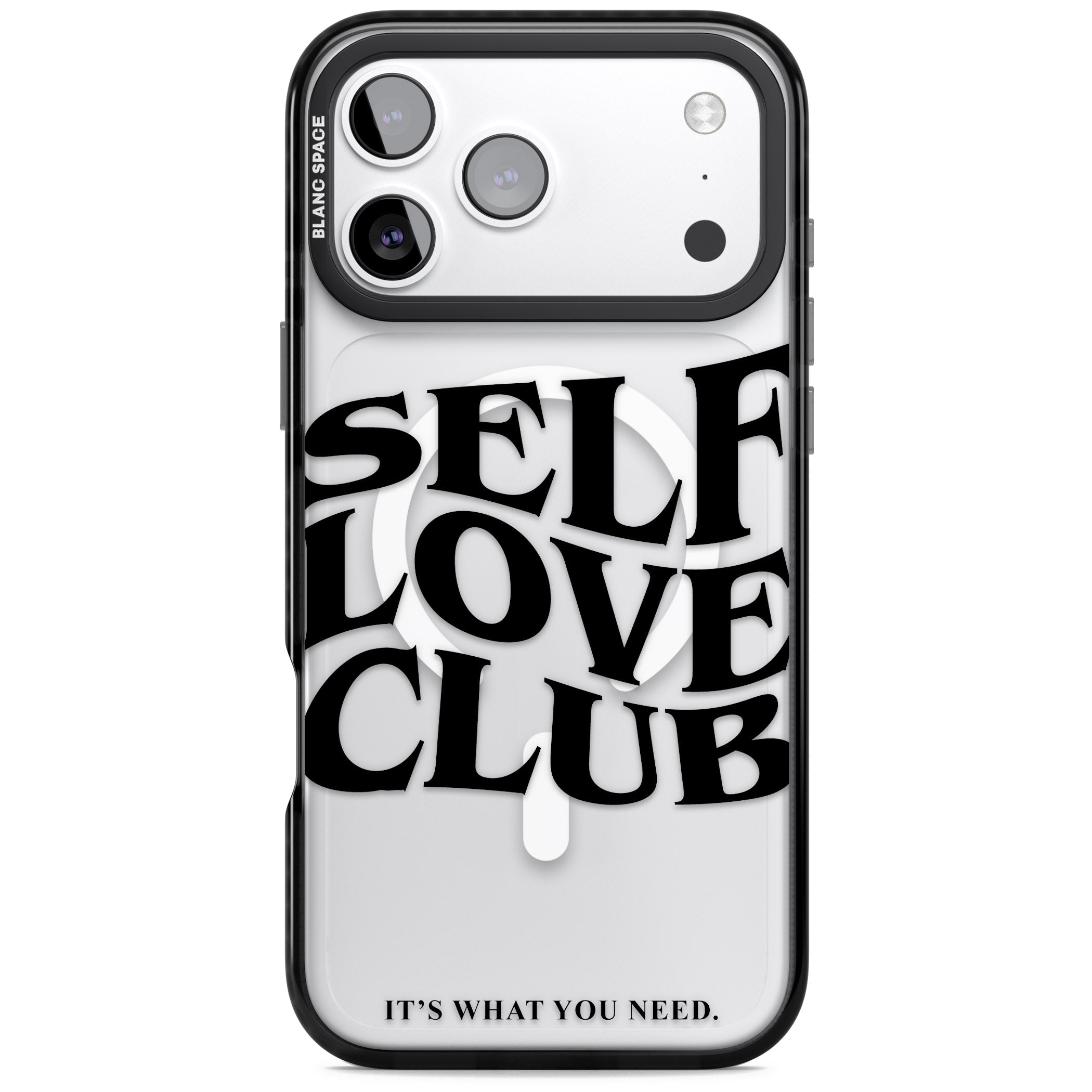 Self Love Club Black iPhone 17 Pro Impact Pro Black Phone Case