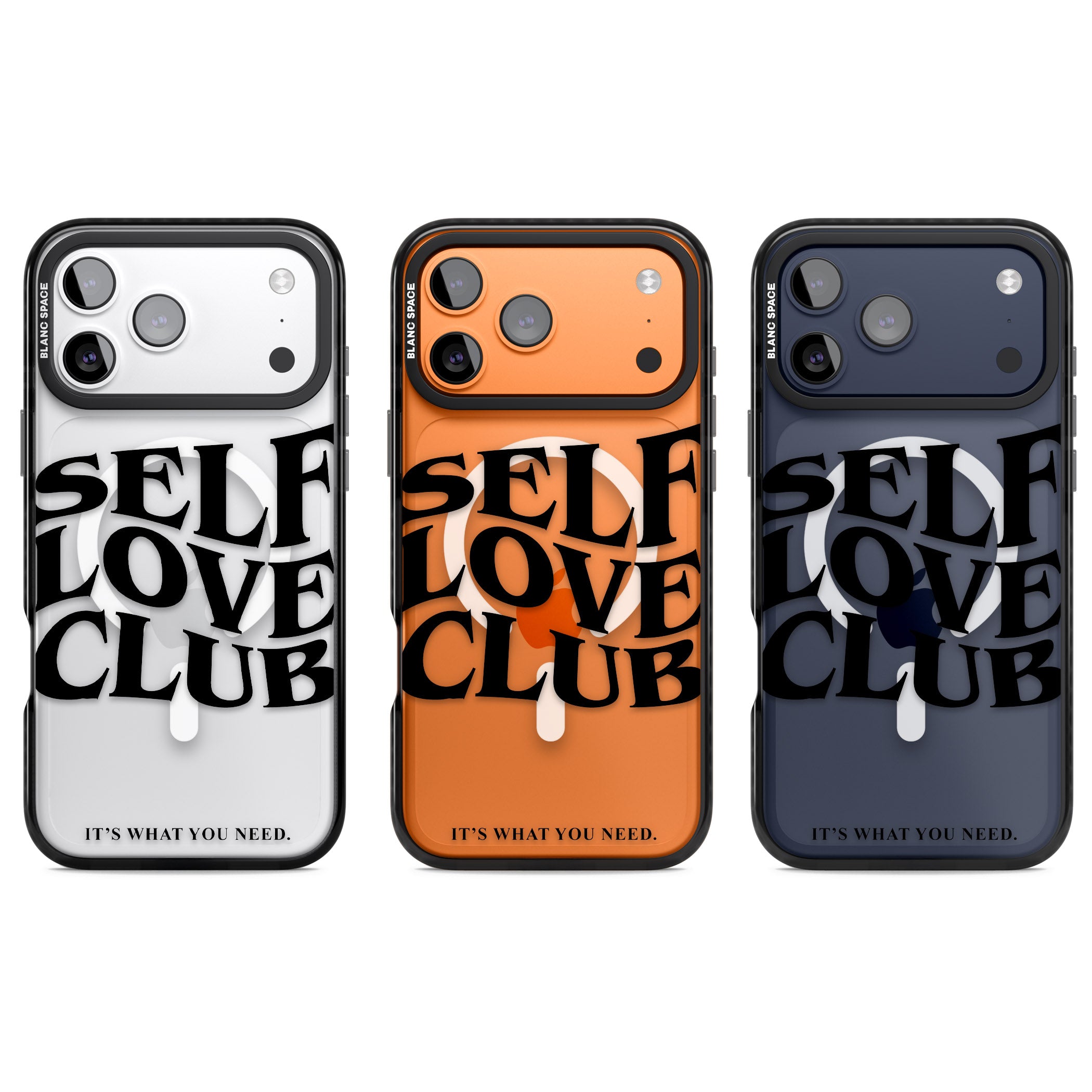 Self Love Club Black iPhone 17 Pro Impact Pro Black Phone Case APT Impact Protection