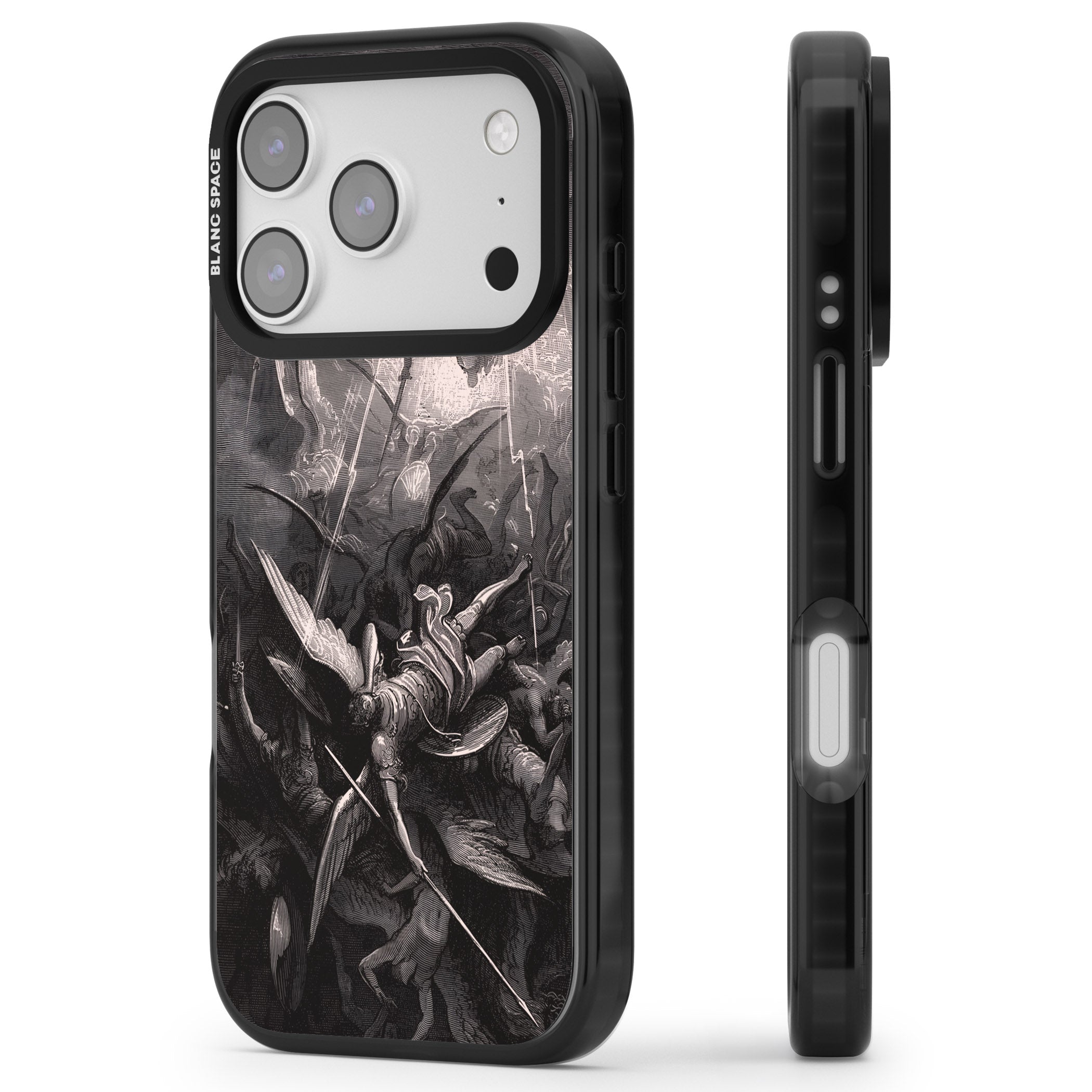 Paradise Lost iPhone 17 Pro Impact Pro Black Phone Case Side Profile