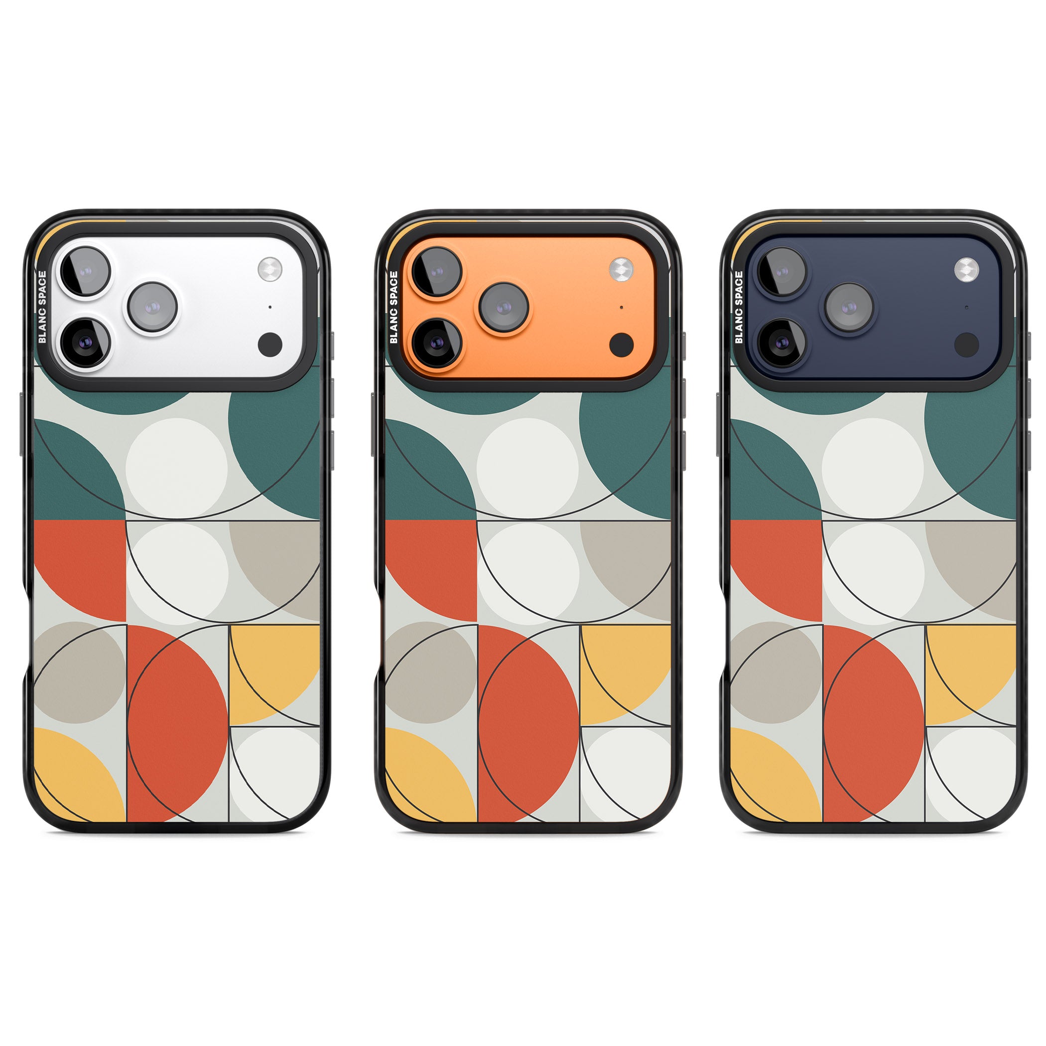 Modern Abstract Circle iPhone 17 Pro Impact Pro Black Phone Case APT Impact Protection