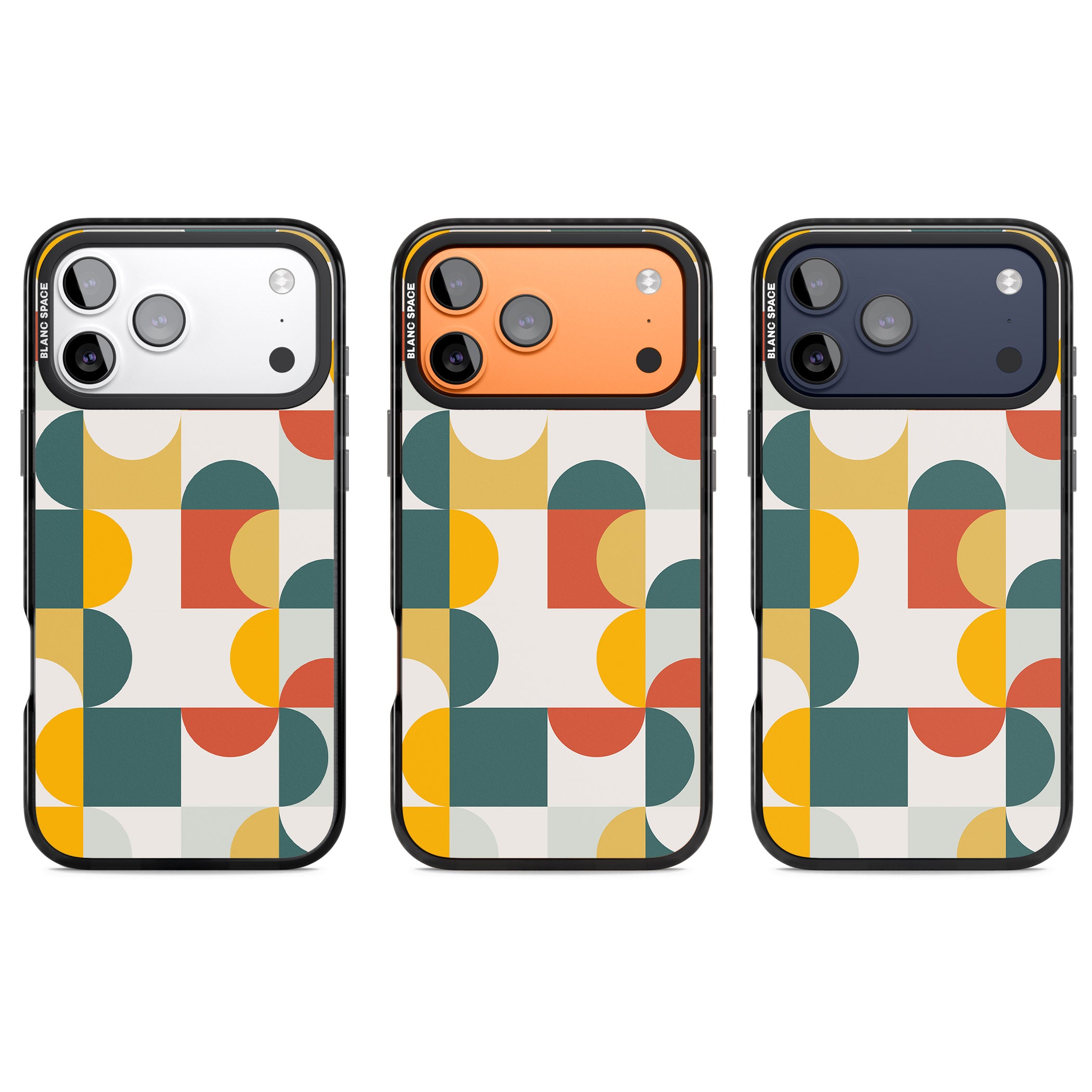 Retro Color Blocks iPhone 17 Pro Impact Pro Black Phone Case APT Impact Protection