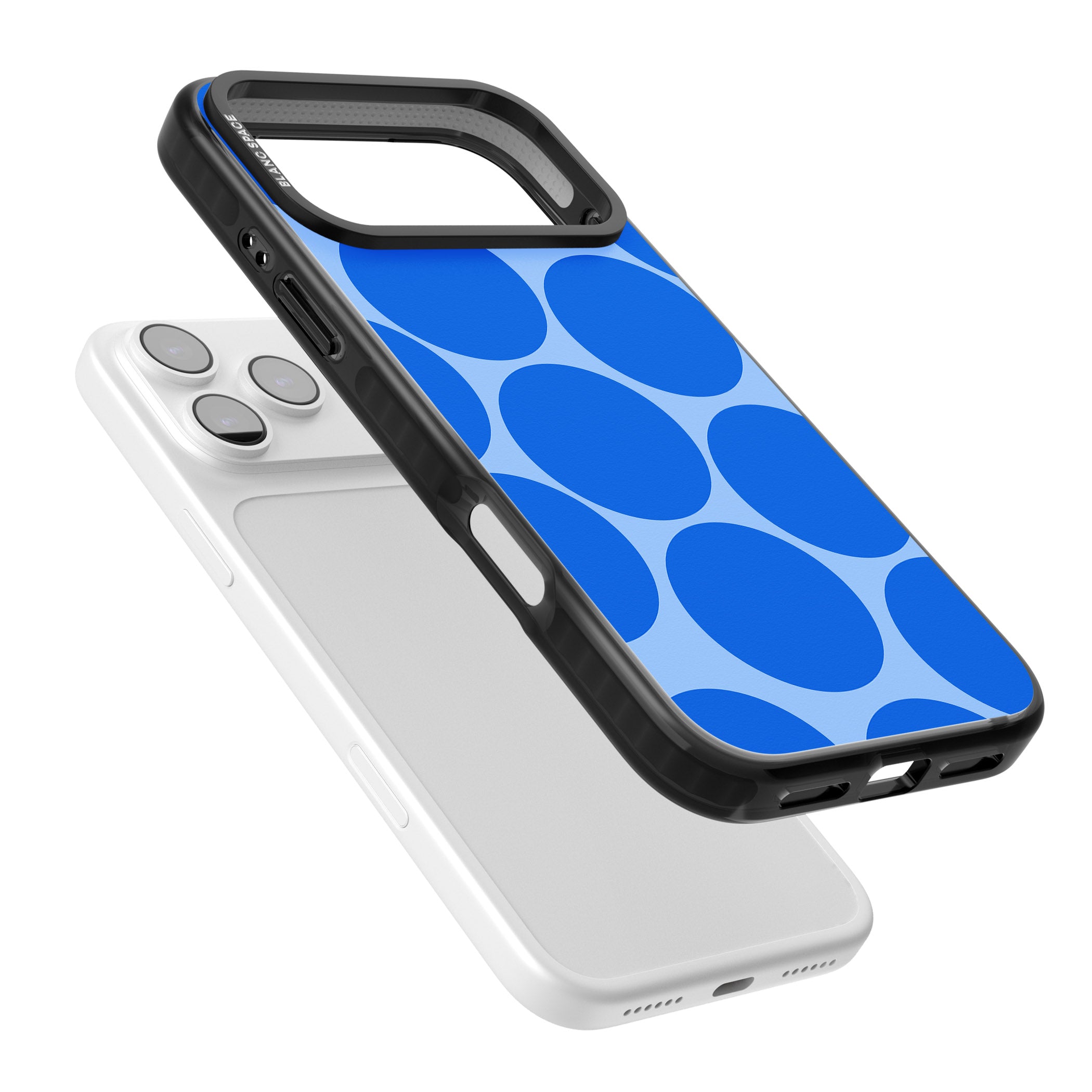 Retro Blue Dot iPhone 17 Pro Impact Pro Black Phone Case Colours