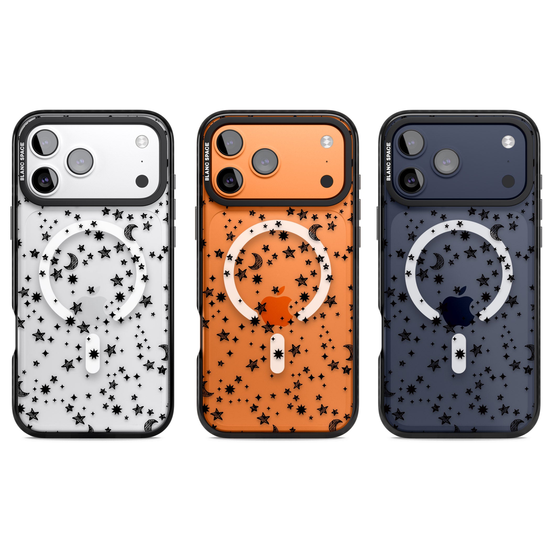 Black Cosmic Galaxy Pattern iPhone 17 Pro Impact Pro Black Phone Case APT Impact Protection