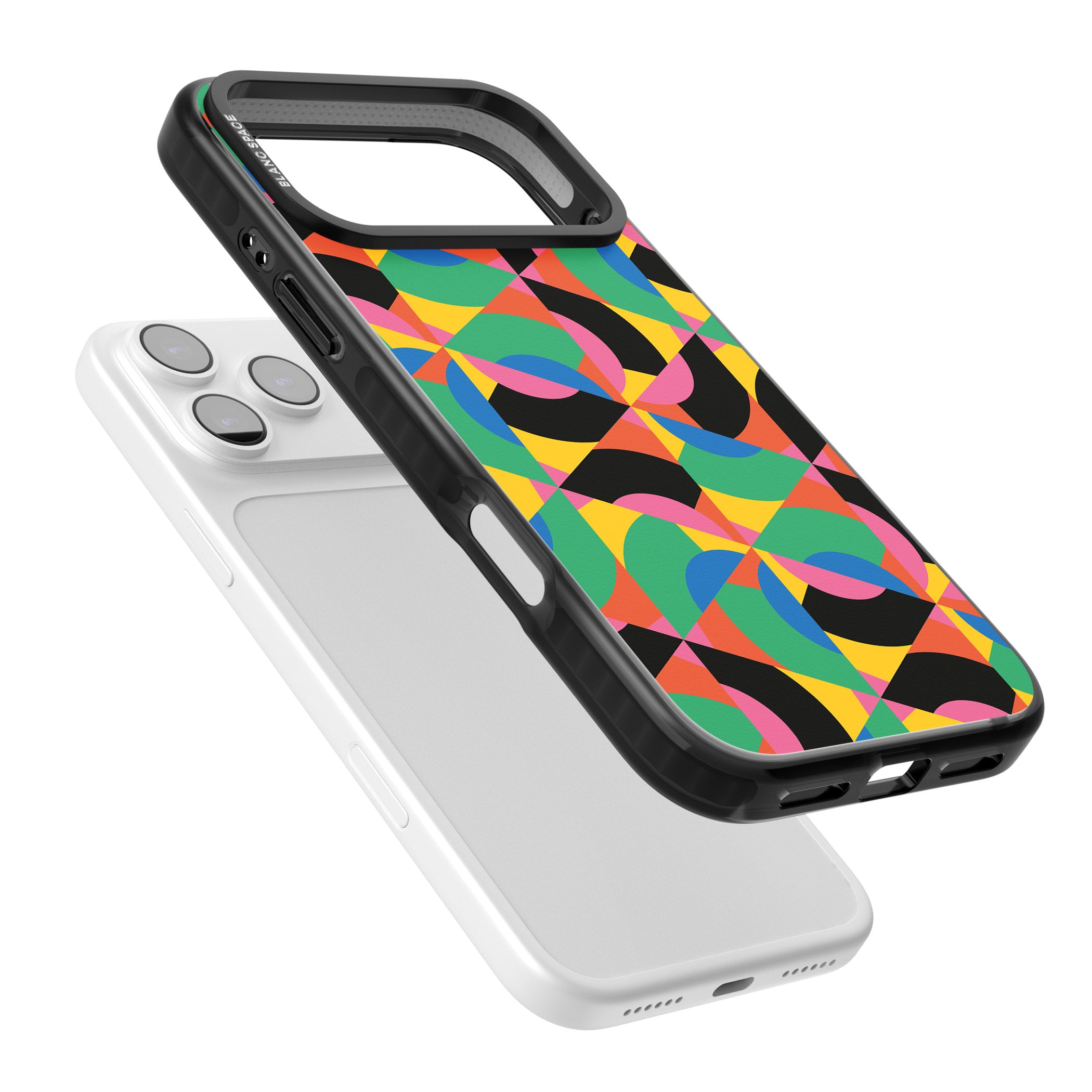 Abstract Carnival iPhone 17 Pro Impact Pro Black Phone Case Colours