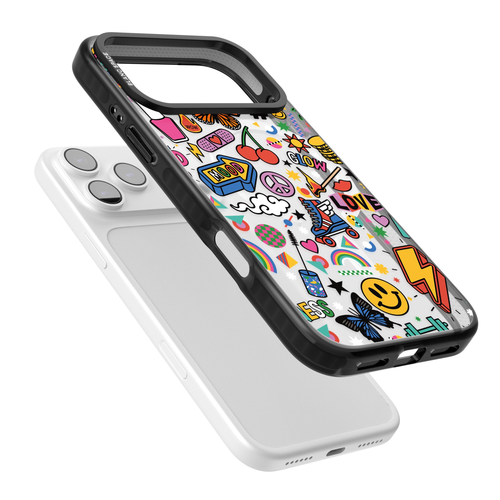 Electric Love iPhone 17 Pro Max Impact Pro Black Phone Case Colours