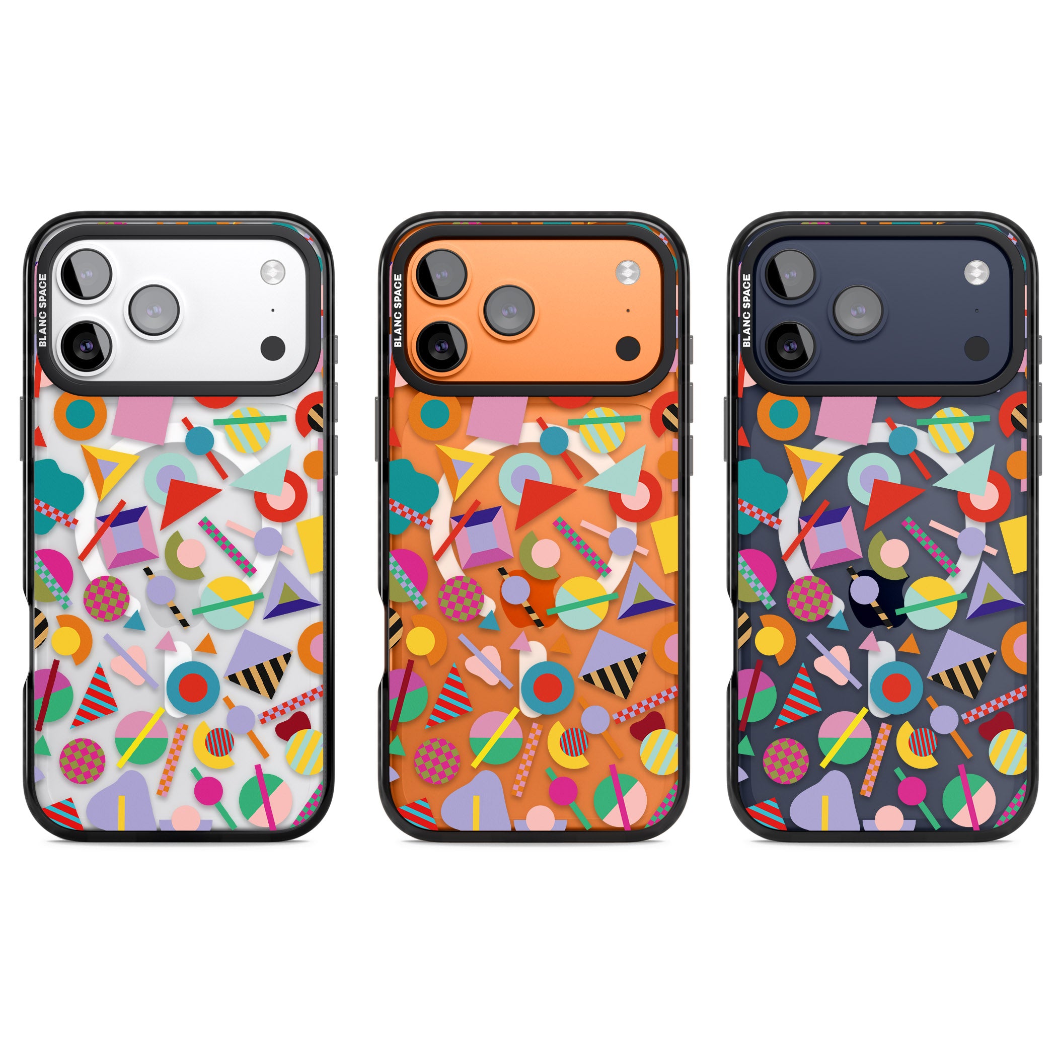 Retro Carnival Shapes iPhone 17 Pro Impact Pro Black Phone Case APT Impact Protection