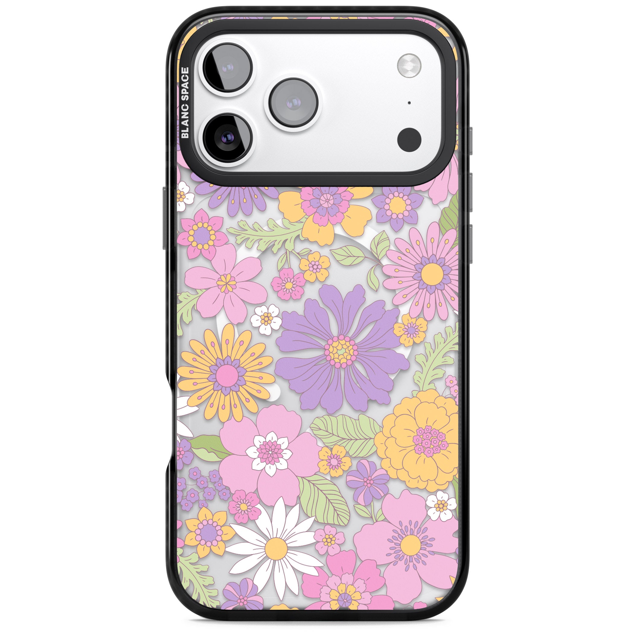 Soft Flower Mix iPhone 17 Pro Impact Pro Black Phone Case