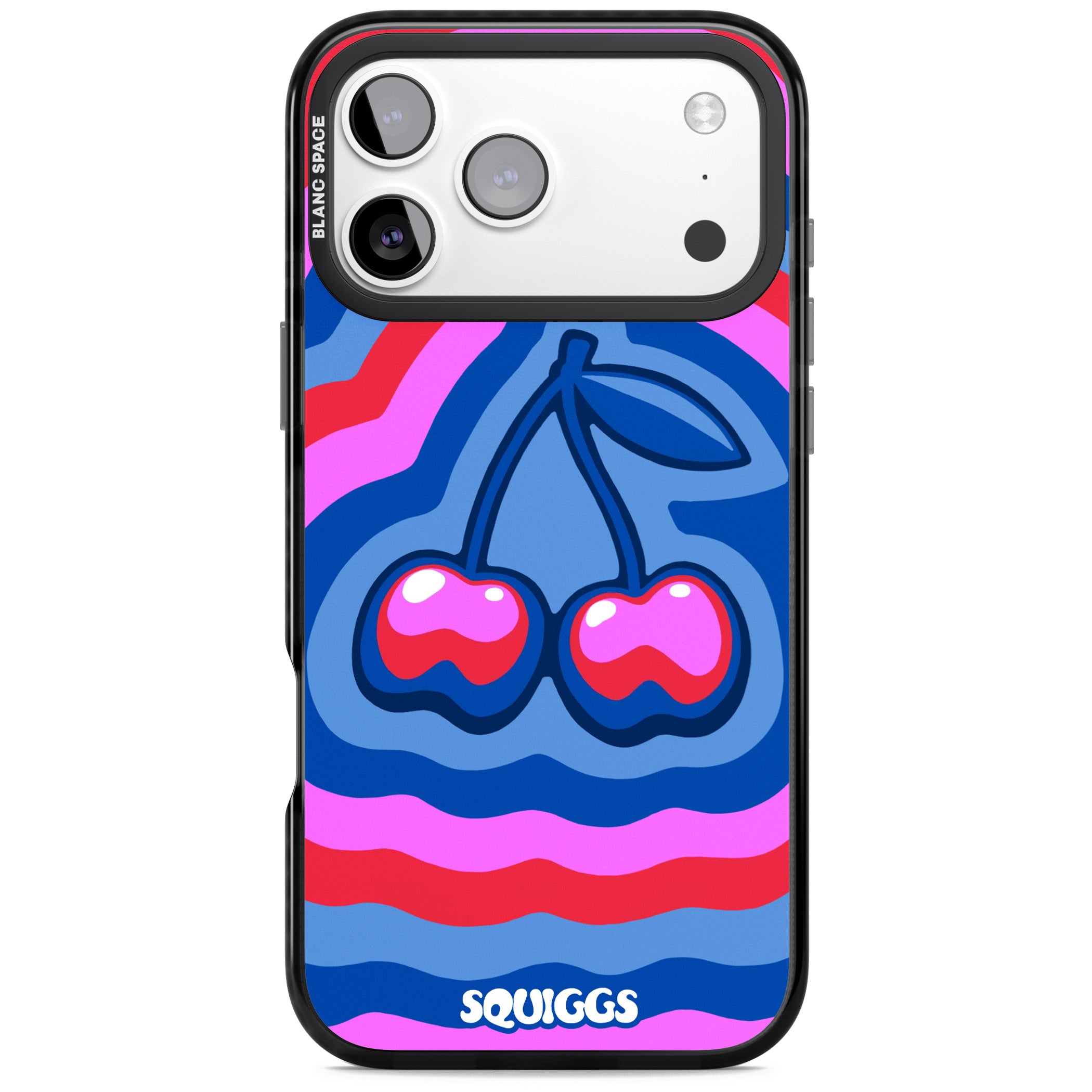 Cherry Rainbow iPhone 17 Pro Impact Pro Black Phone Case
