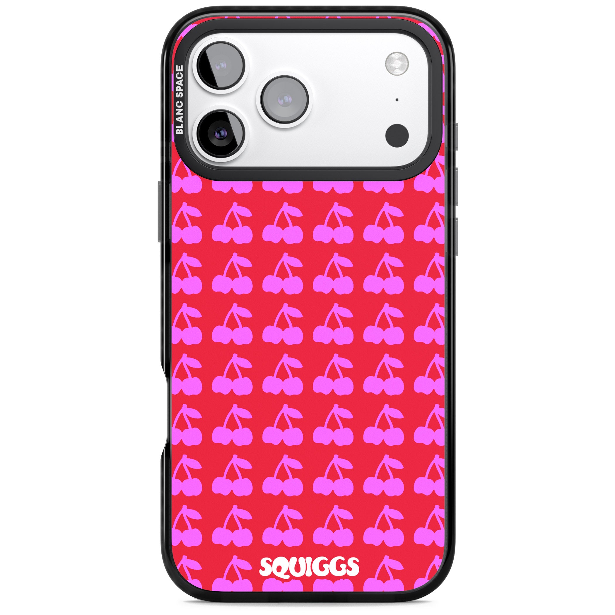 Red Cherries iPhone 17 Pro Impact Pro Black Phone Case