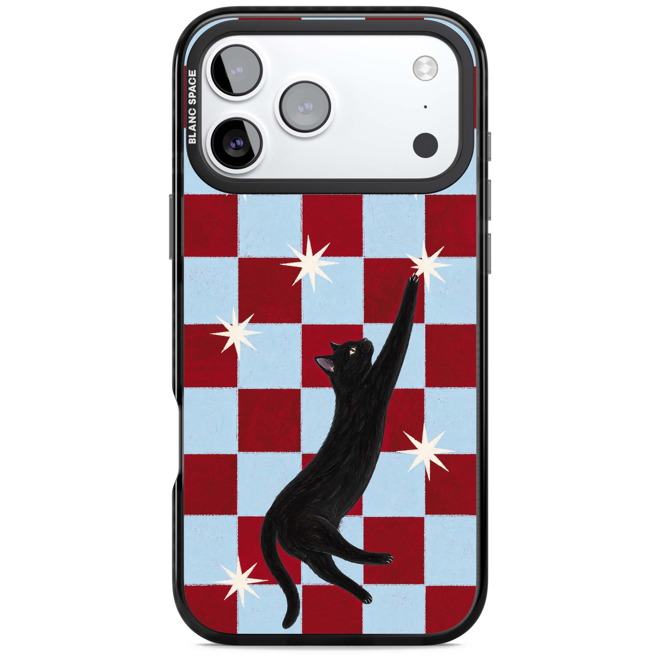 Starlit Kitty animals iPhone case | Black Impact Magsafe case for iPhone 17 Pro, iPhone 17 Pro Max