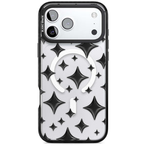 Black Puff Sparkle Pattern
