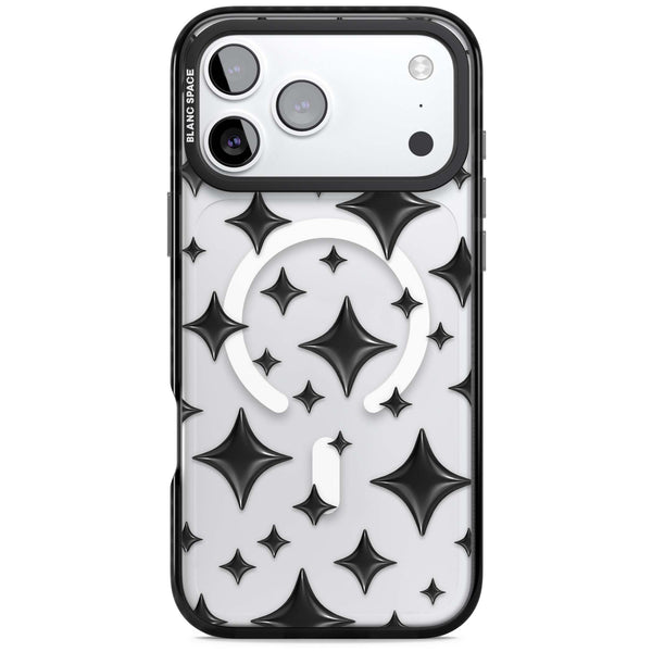 Black Puff Sparkle Pattern
