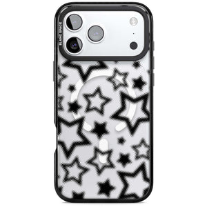 Black Halftone Stars (Clear)