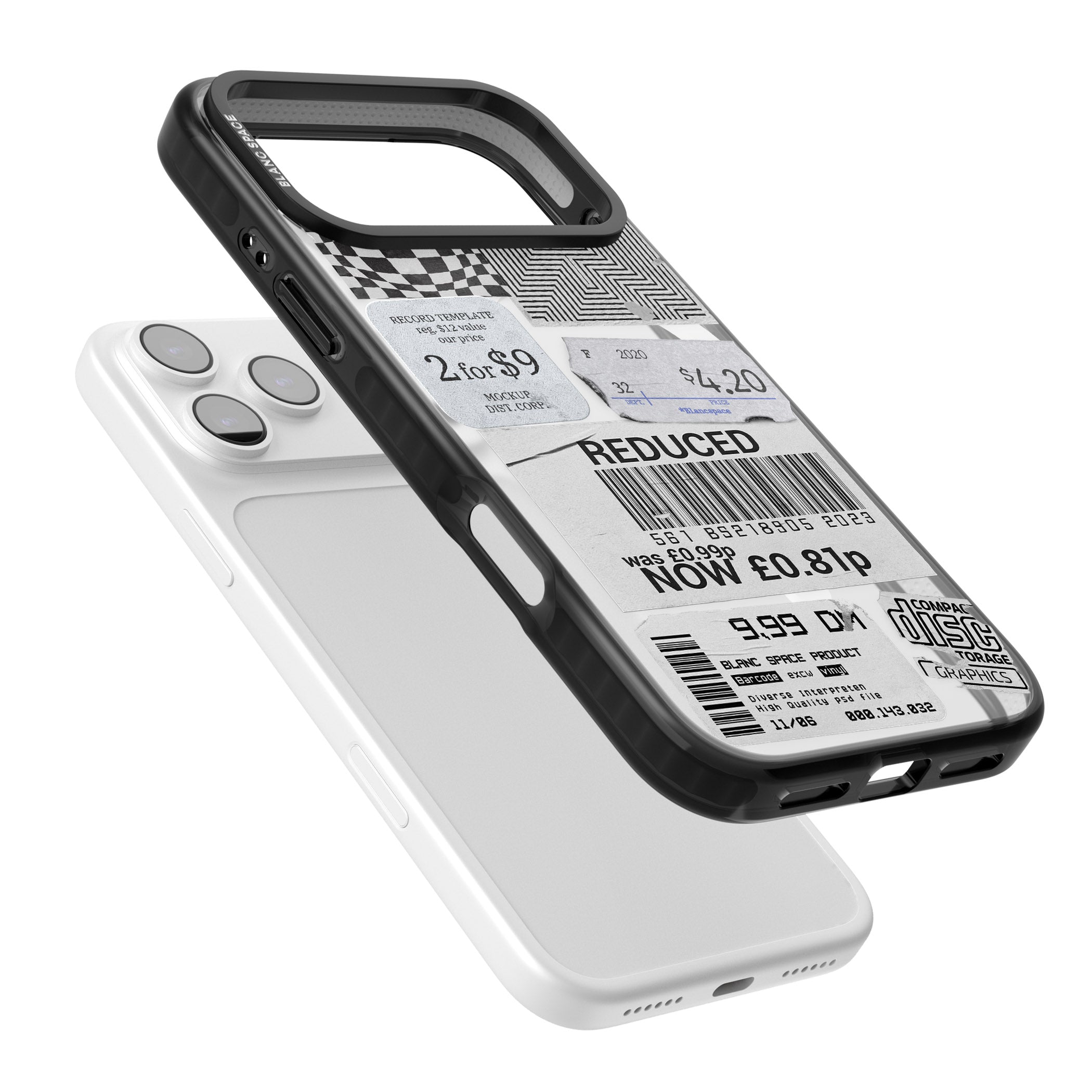 White Sticker Mix iPhone 17 Pro Impact Pro Black Phone Case Colours