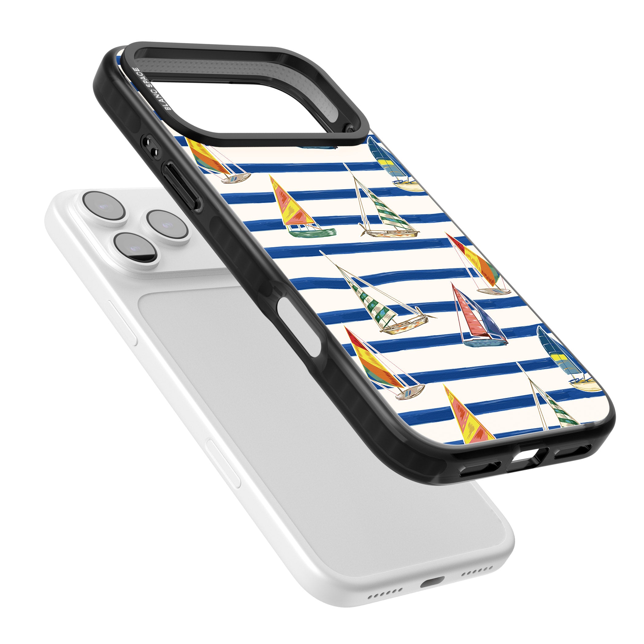 Coastal Sailboats iPhone 17 Pro Impact Pro Black Phone Case Colours