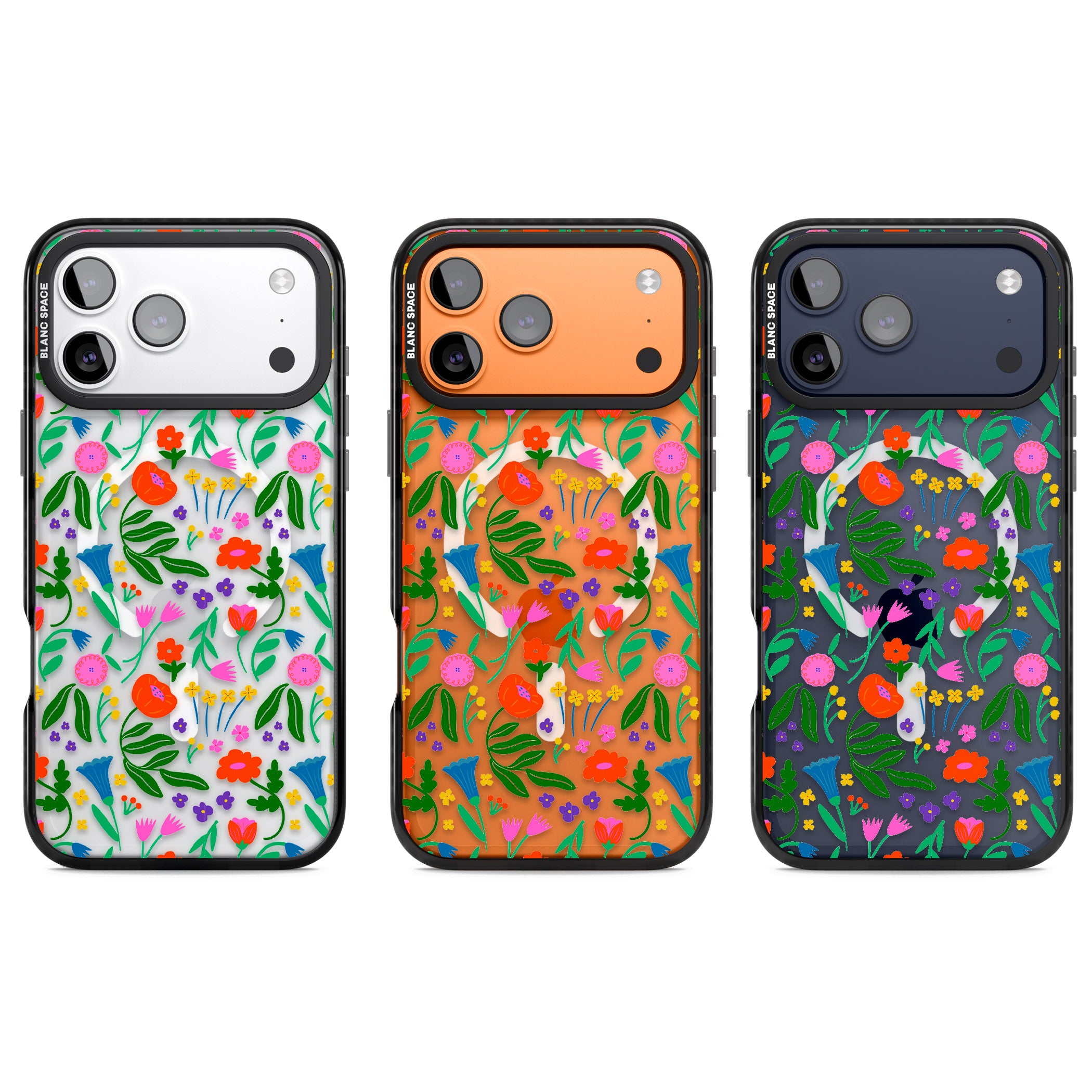 Summer Floral Fiesta iPhone 17 Pro Impact Pro Black Phone Case APT Impact Protection