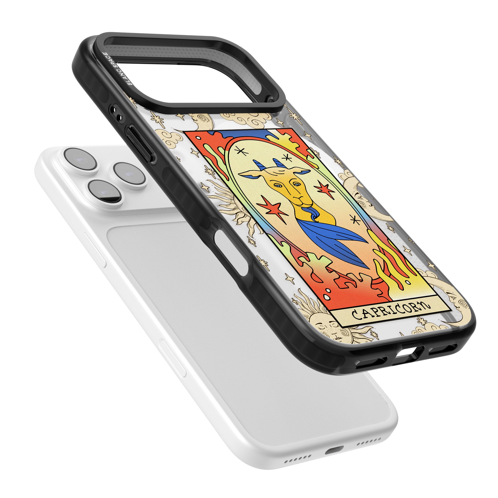 Celestial Zodiac Capricorn iPhone 17 Pro Impact Pro Black Phone Case Colours