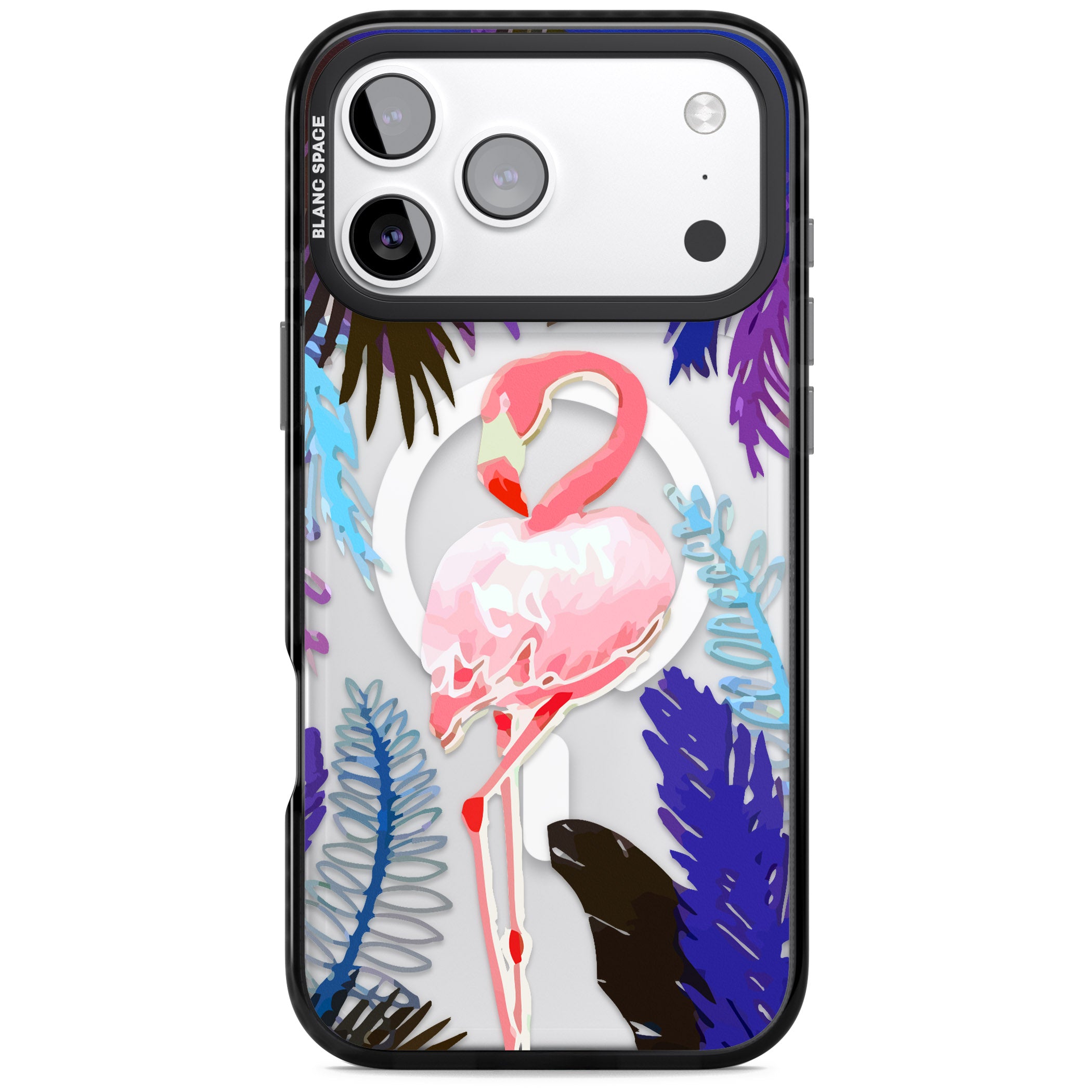Tropical Flamingo iPhone 17 Pro Max Impact Pro Black Phone Case