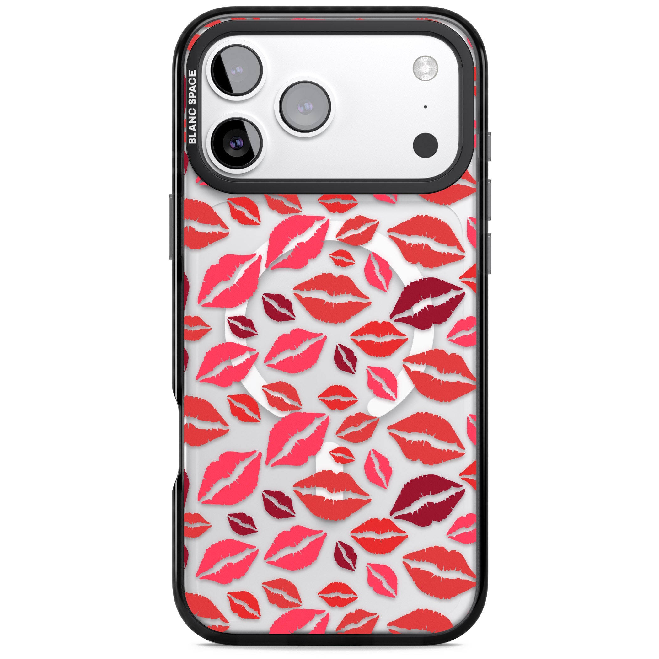 Lips Pattern iPhone 17 Pro Impact Pro Black Phone Case